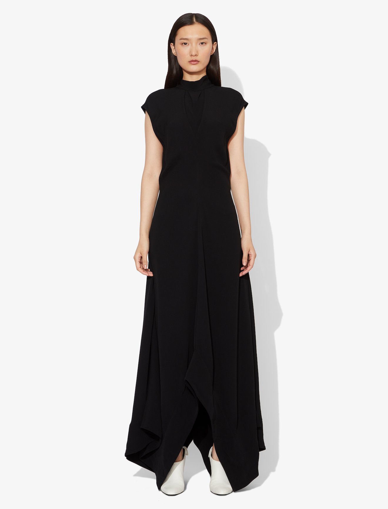 Crepe Mock Neck Dress #1