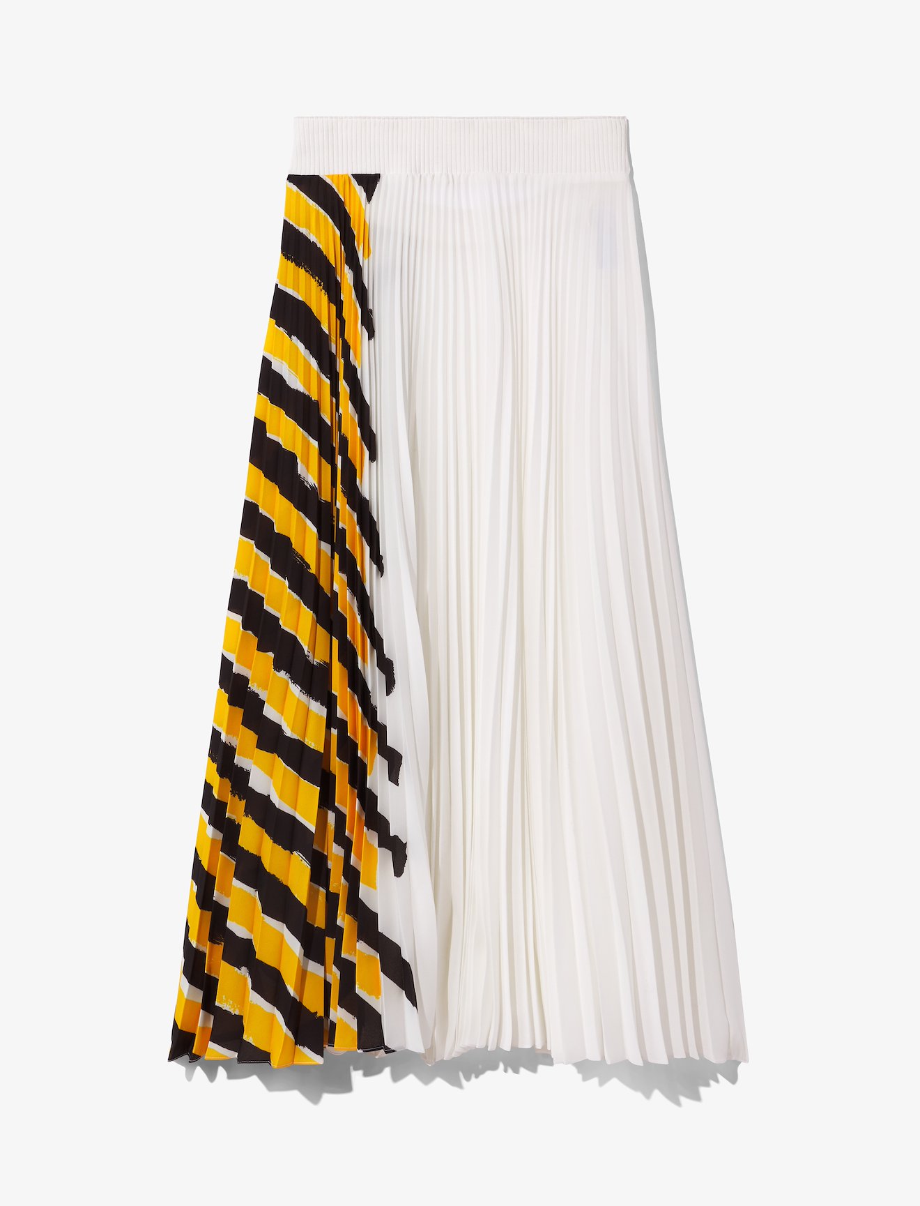 Crepe Pleated Stripe Skirt #4