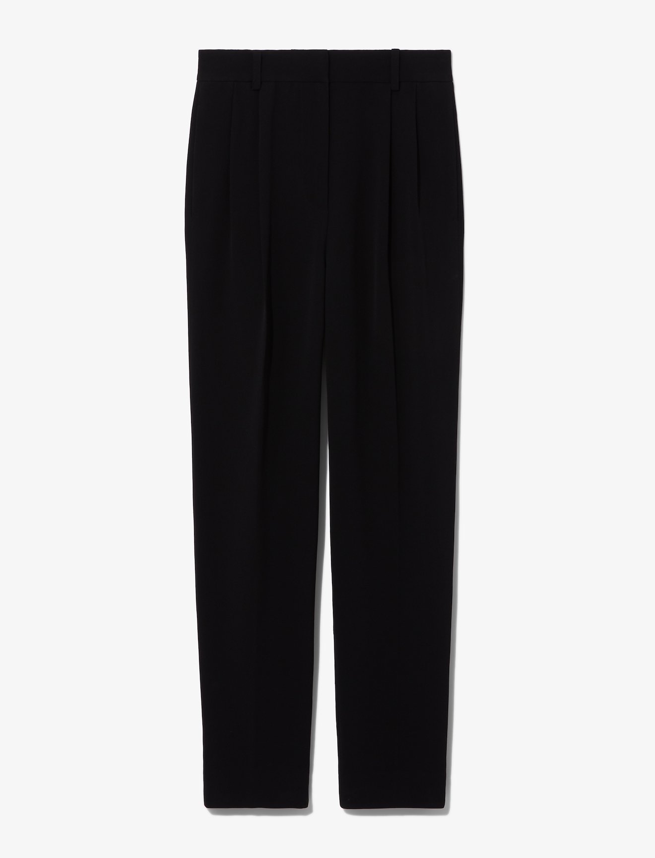 Crepe Pleated Tapered Pants #4
