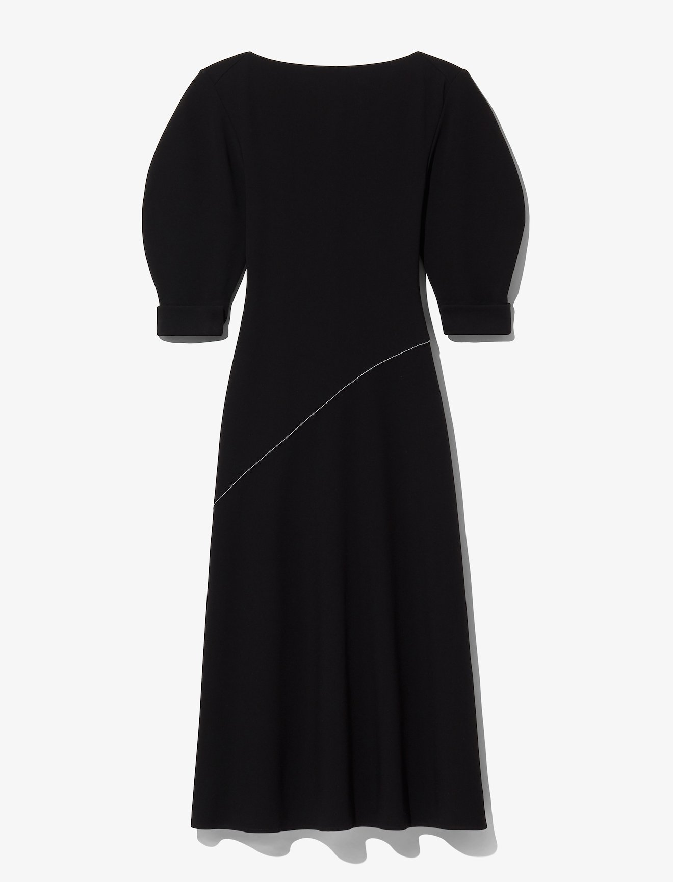 Crepe Puff Sleeve Dress #4