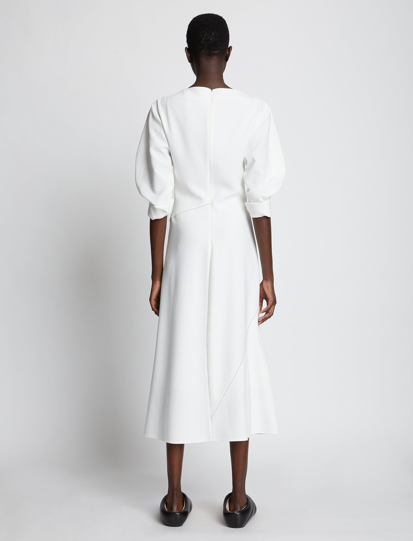 Crepe Puff Sleeve Dress #2