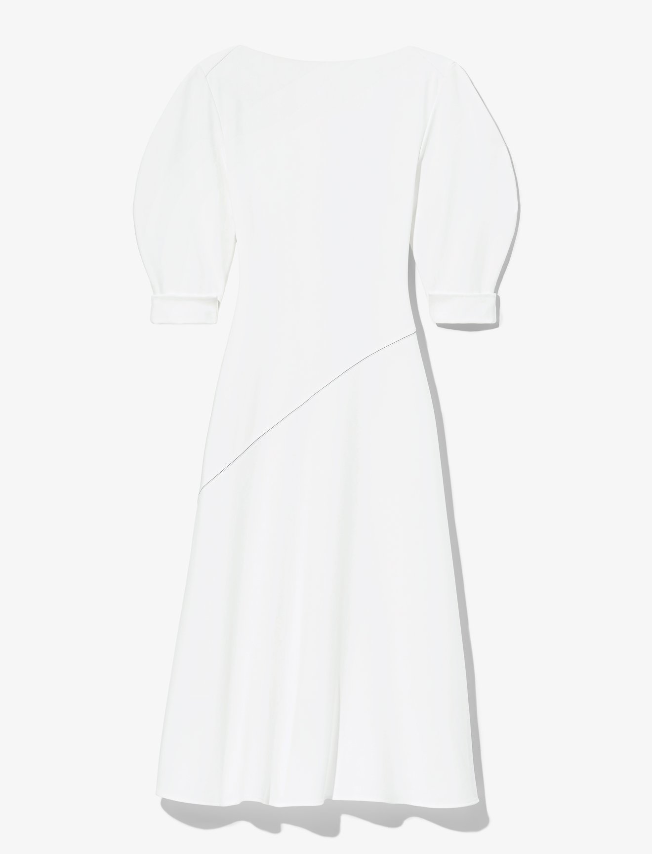 Crepe Puff Sleeve Dress #4