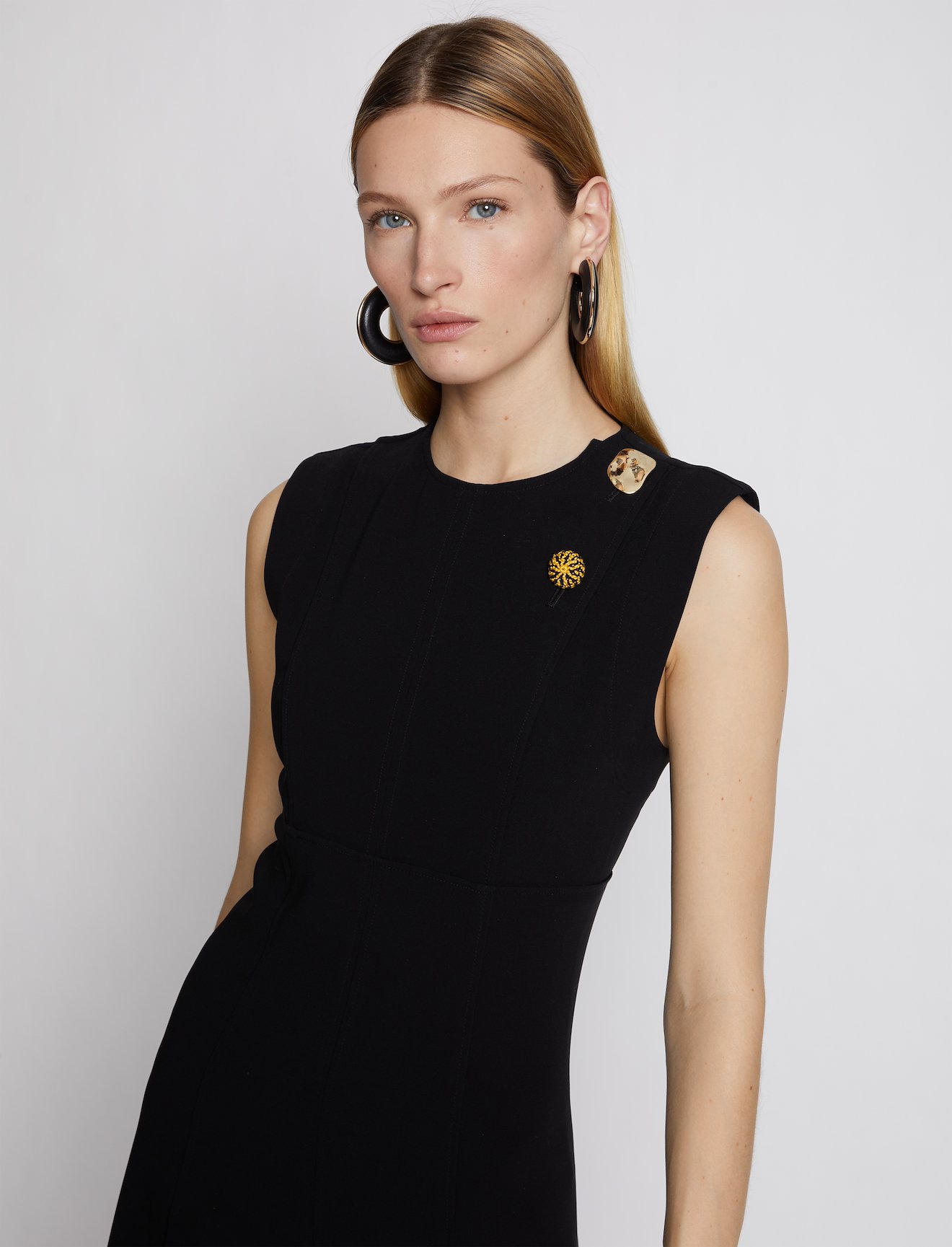 Crepe Seamed Dress #3