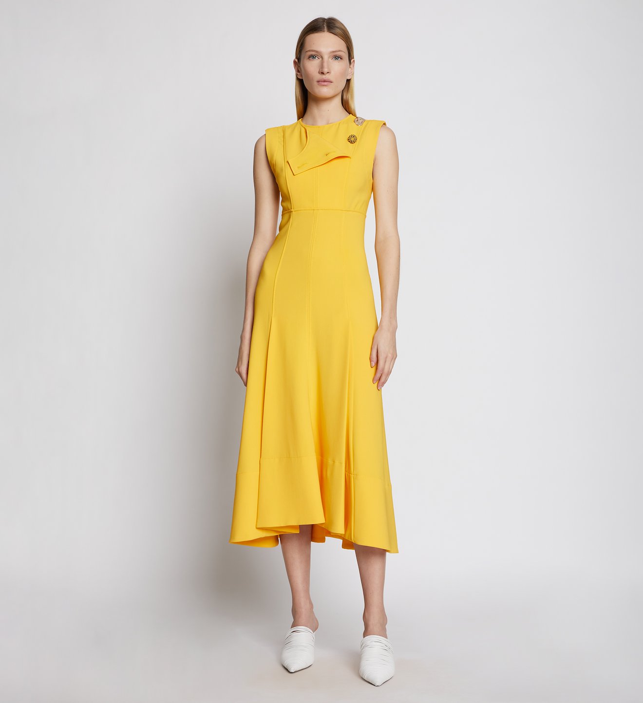 Crepe Seamed Dress