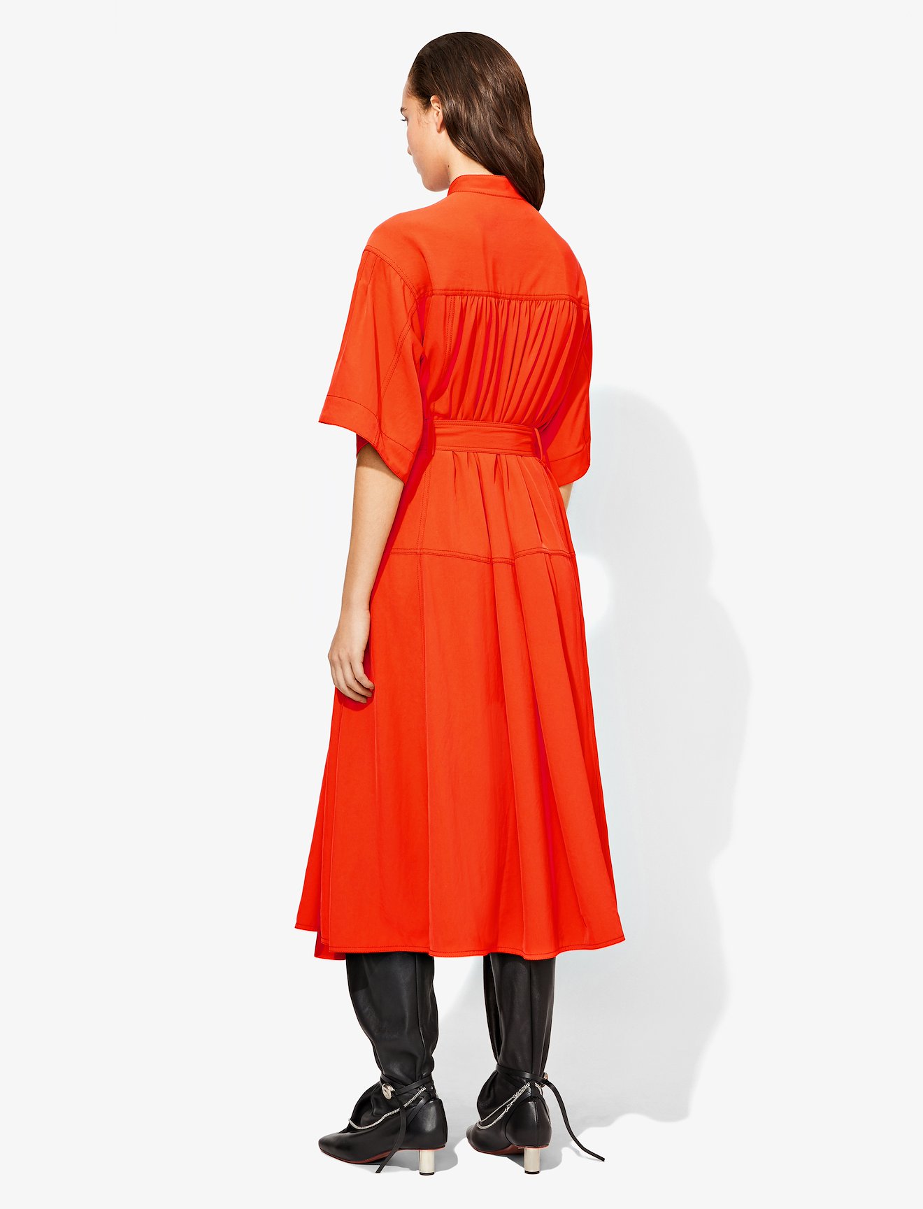 Crêpe Short Sleeve Shirt Dress #2