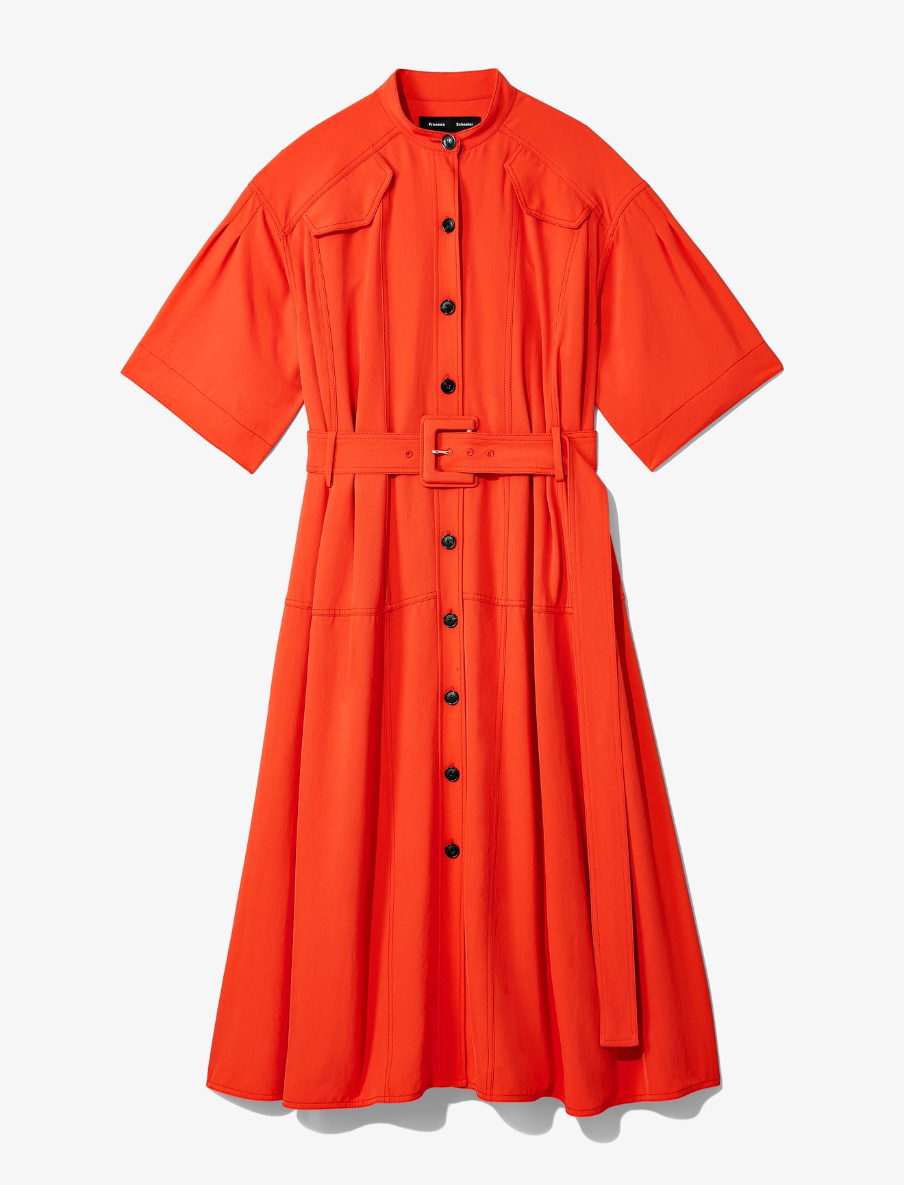 Crêpe Short Sleeve Shirt Dress #4