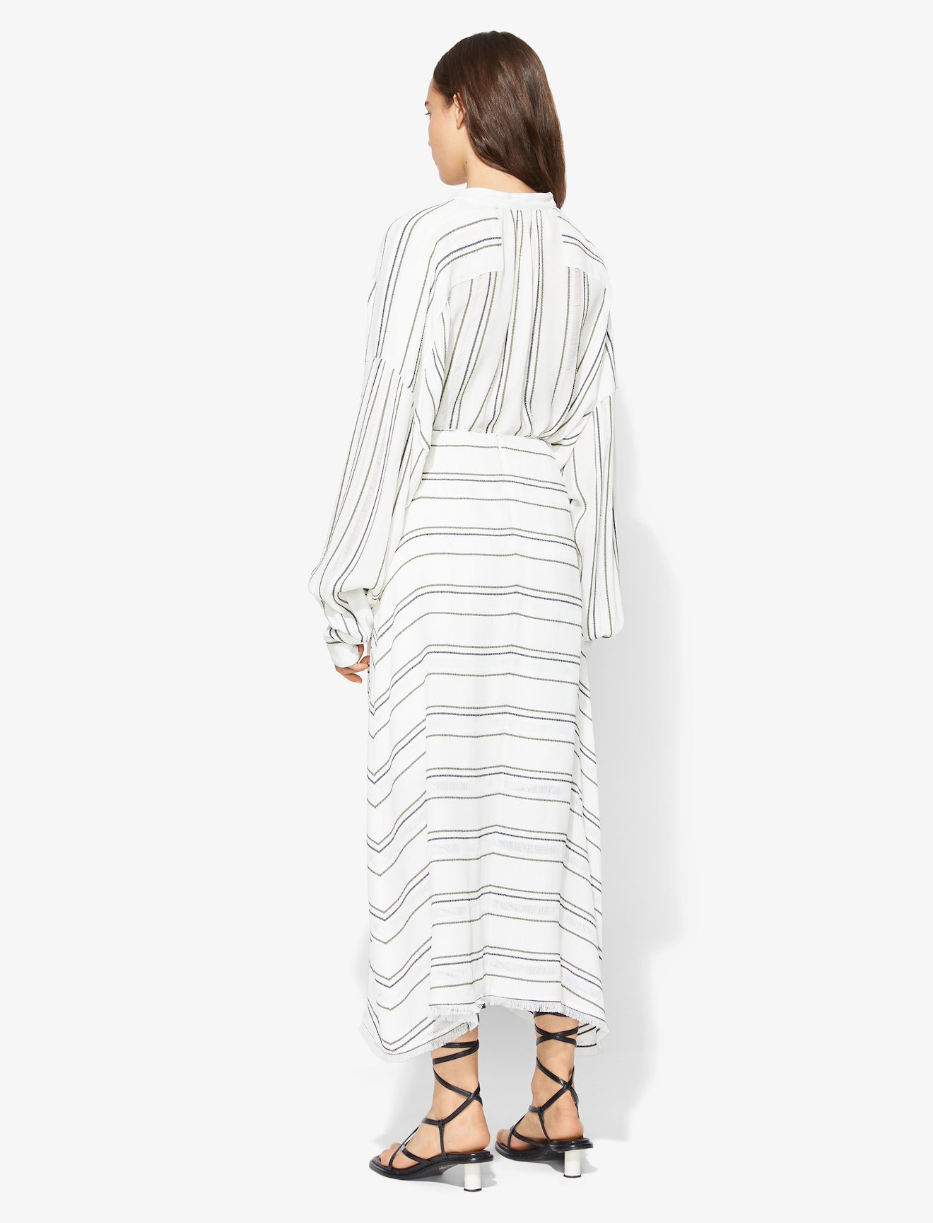 Crepe Stripe Tied Skirt #3