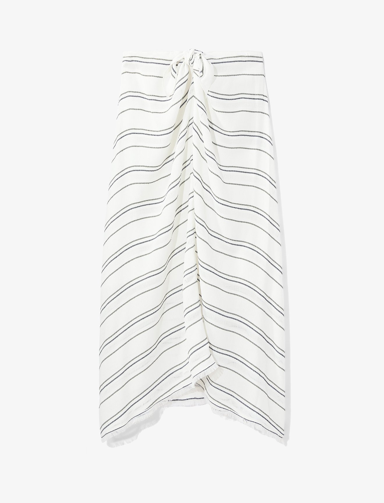 Crepe Stripe Tied Skirt #5