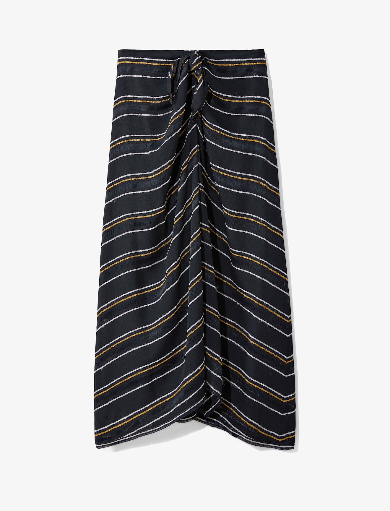 Crepe Stripe Tied Skirt #5
