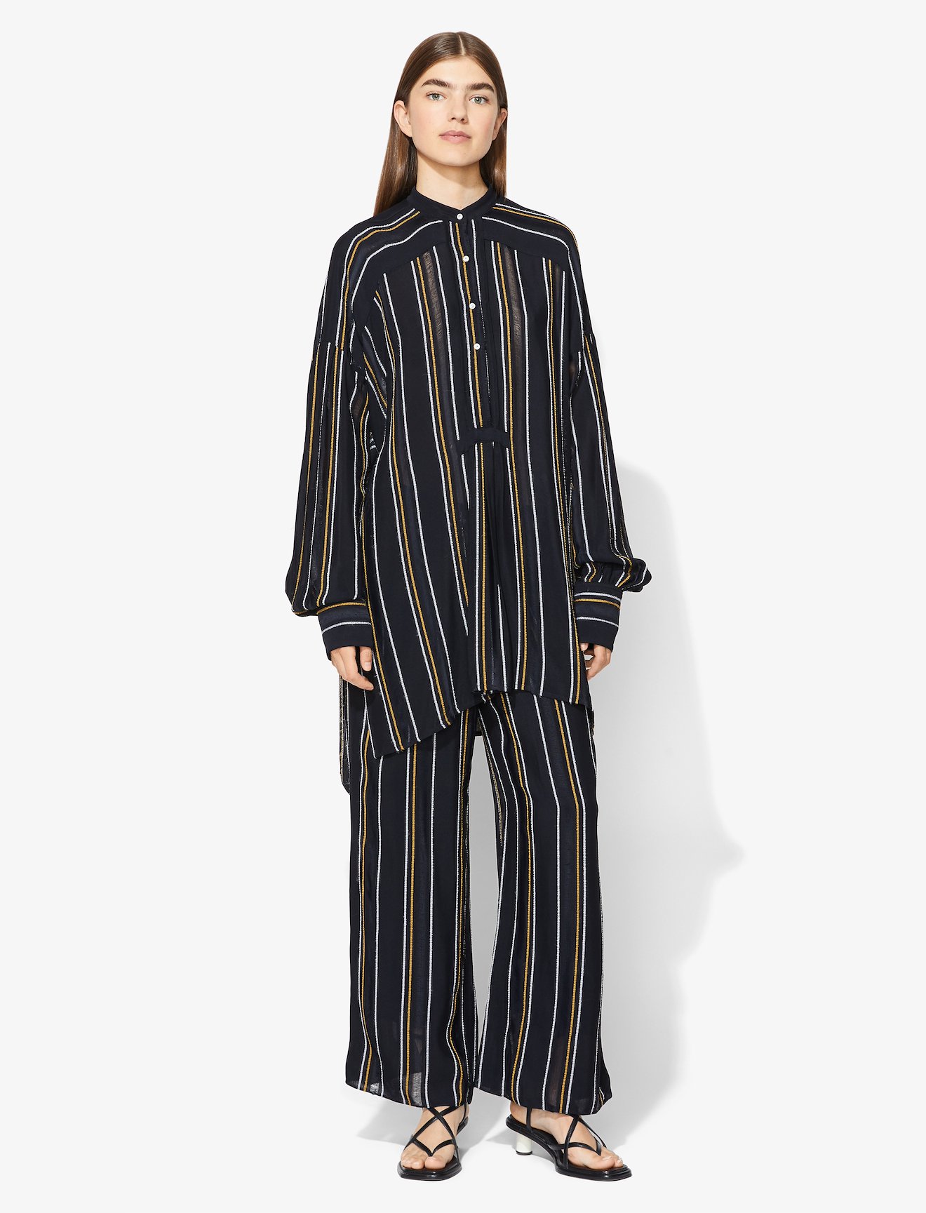 Crepe Striped Pants #2