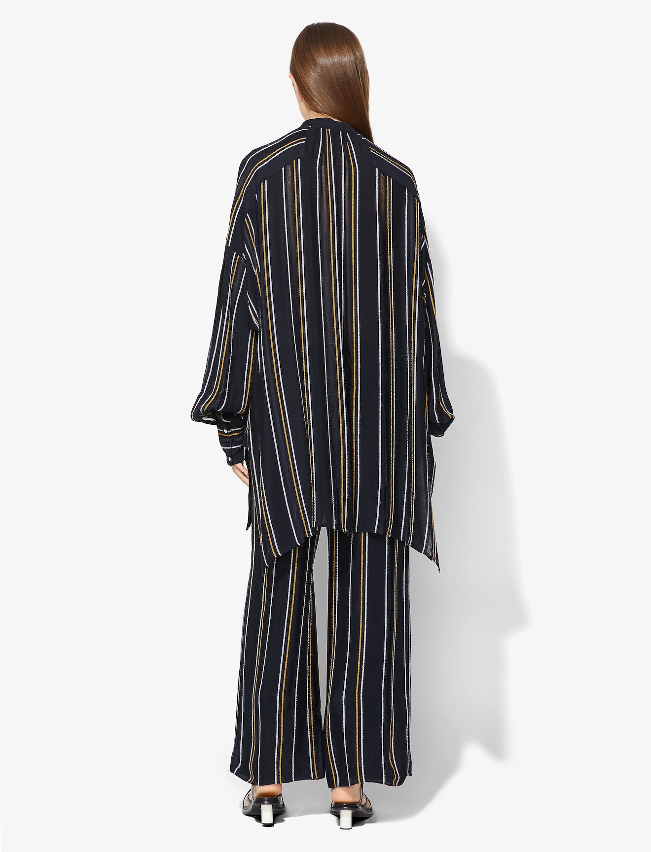 Crepe Striped Pants #3