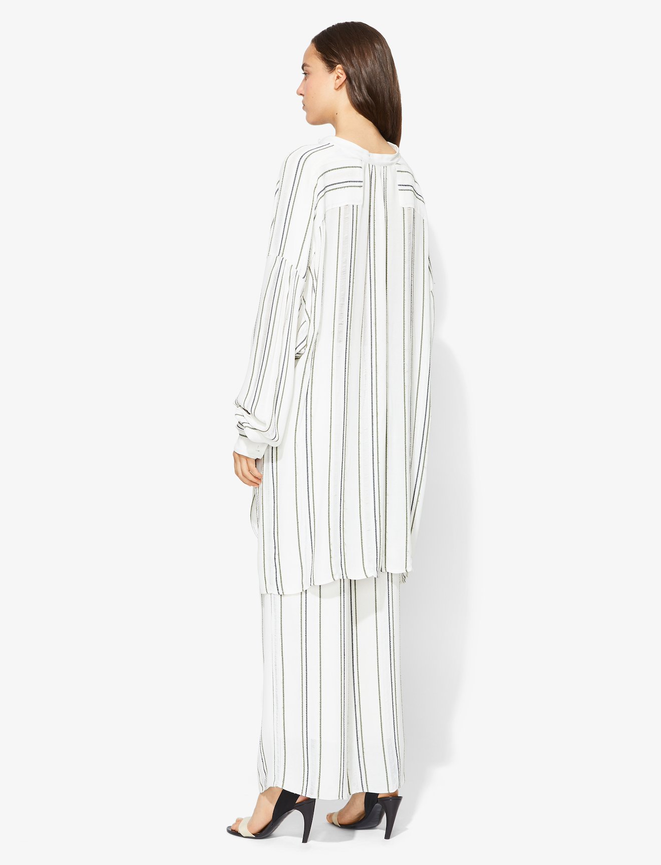 Crepe Striped Pants #3