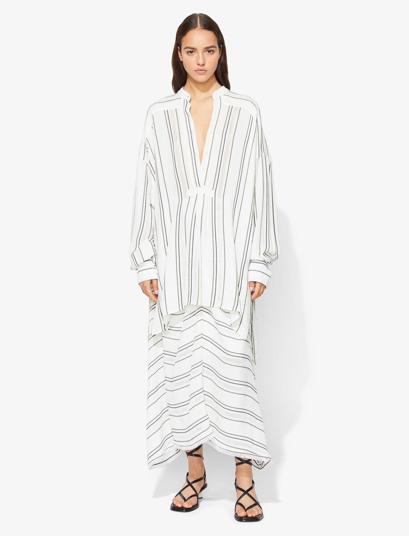 Crepe Striped Shirt #1