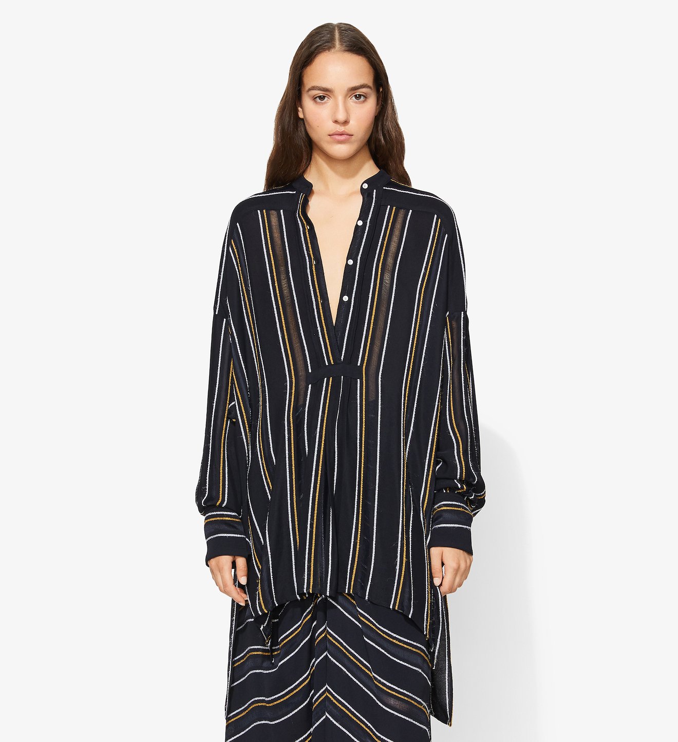 Crepe Striped Shirt