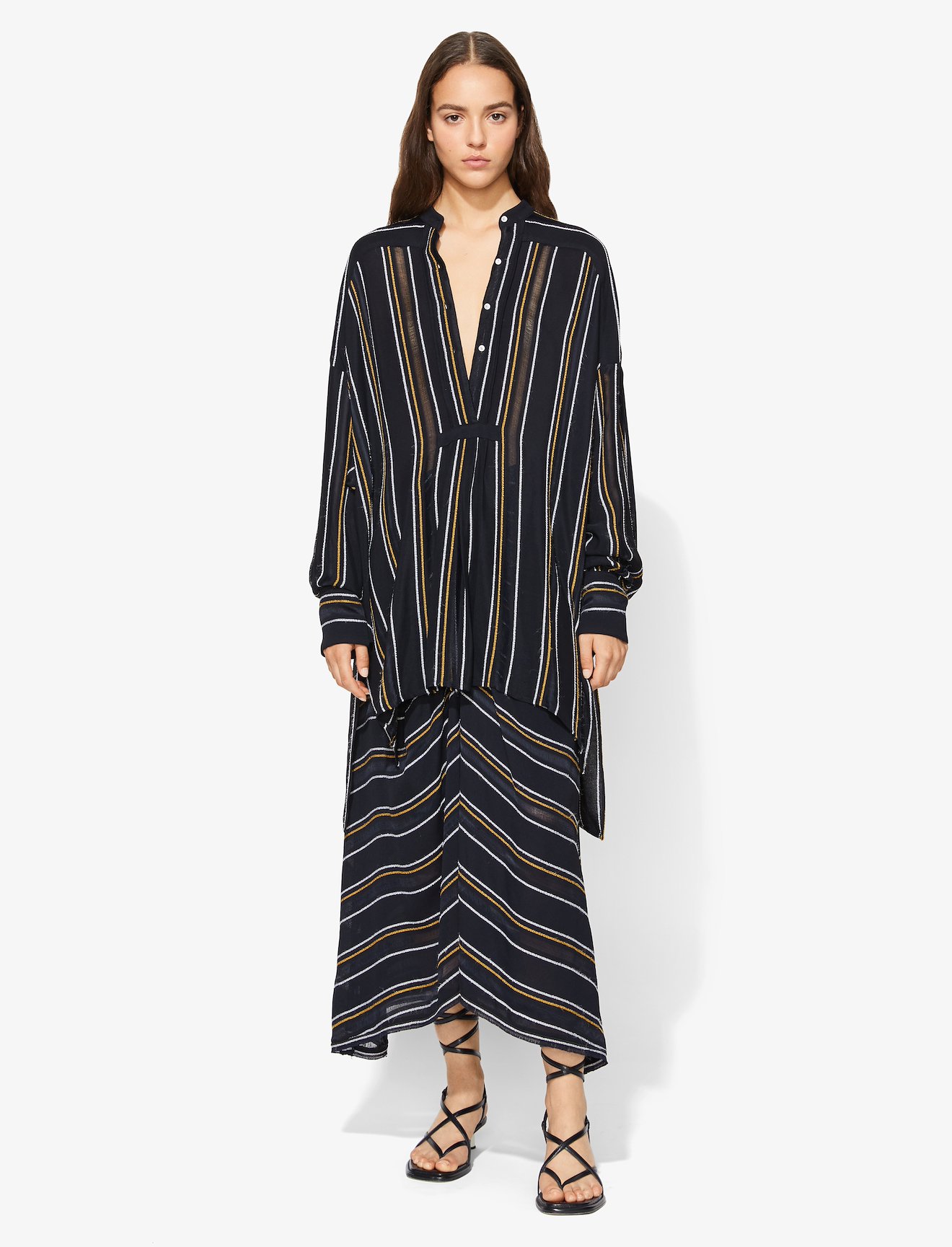 Crepe Striped Shirt #6