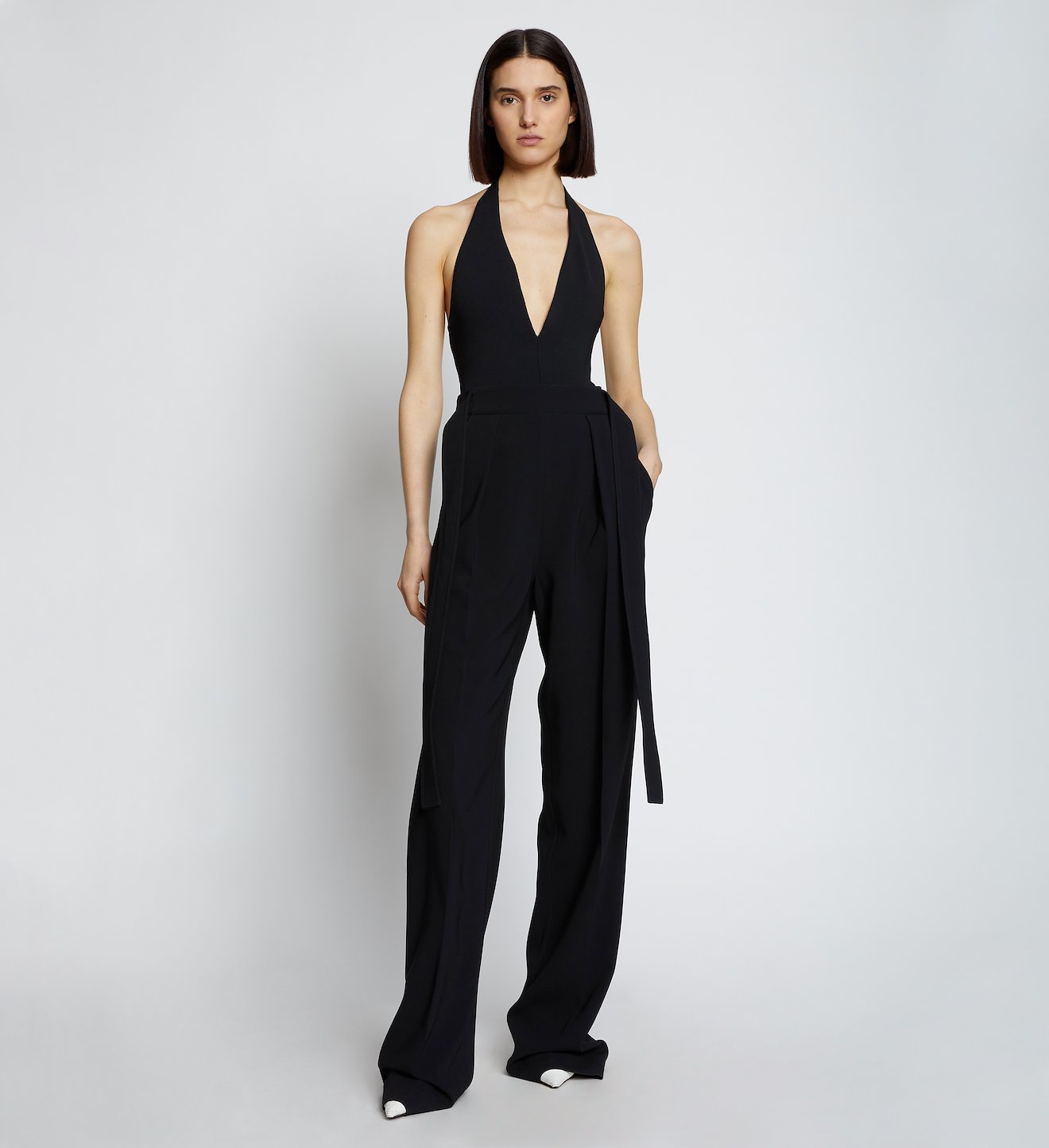Crepe Wide Leg Pants