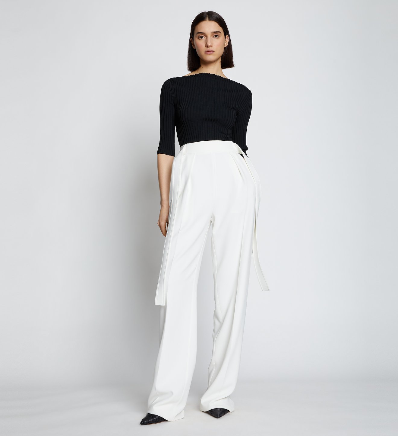 Crepe Wide Leg Pants