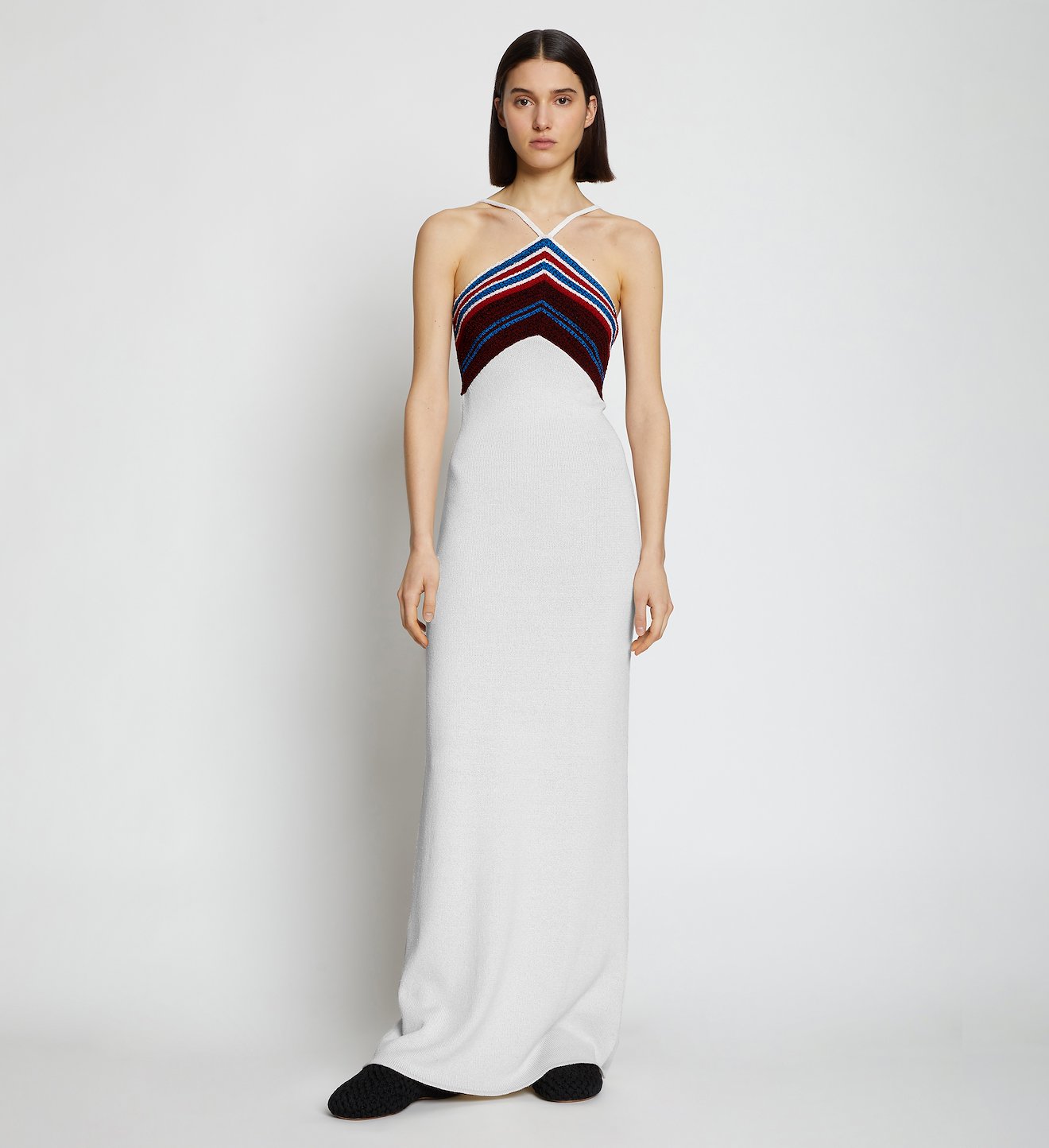 Crimp Knit Halter Dress