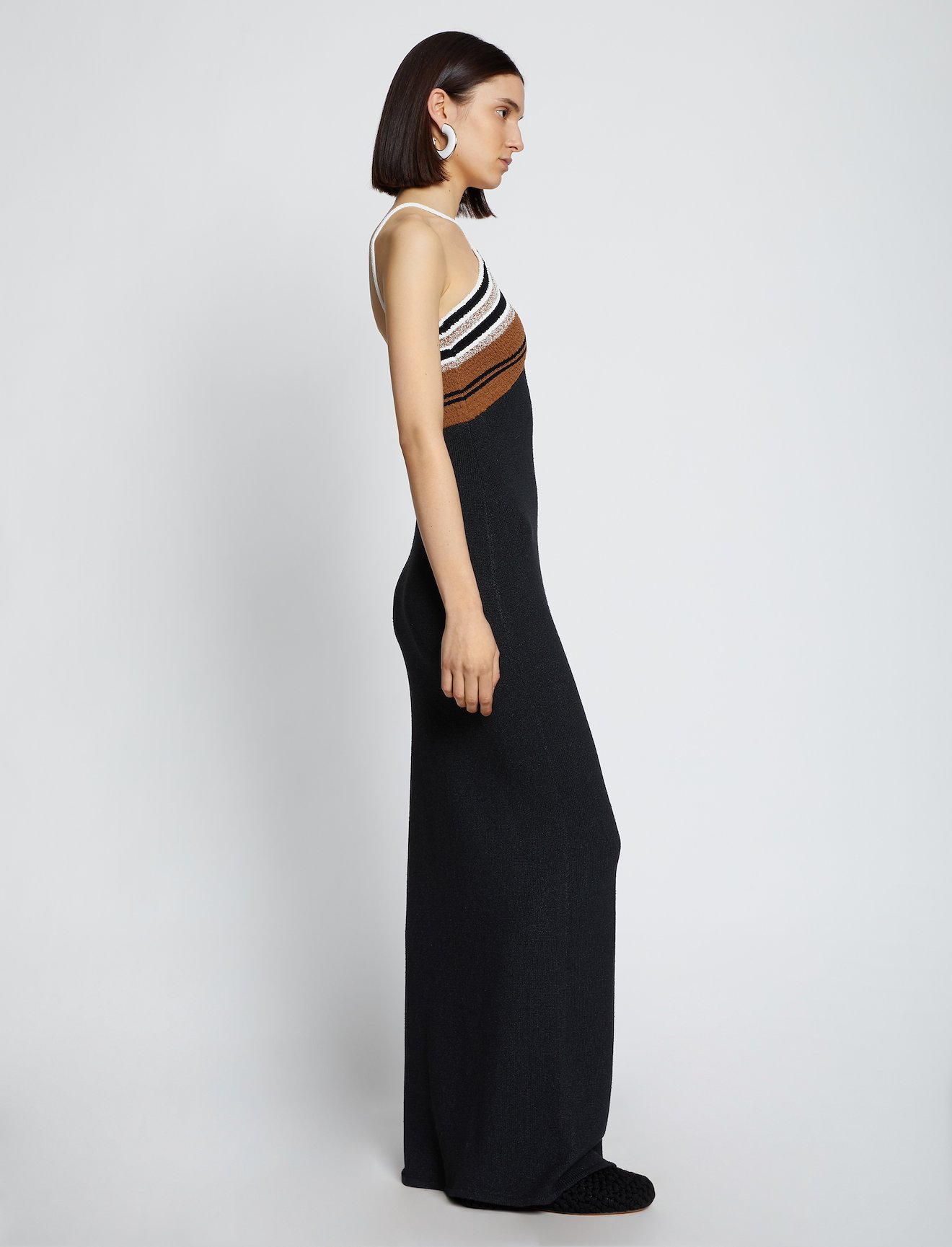 Crimp Knit Halter Dress #1