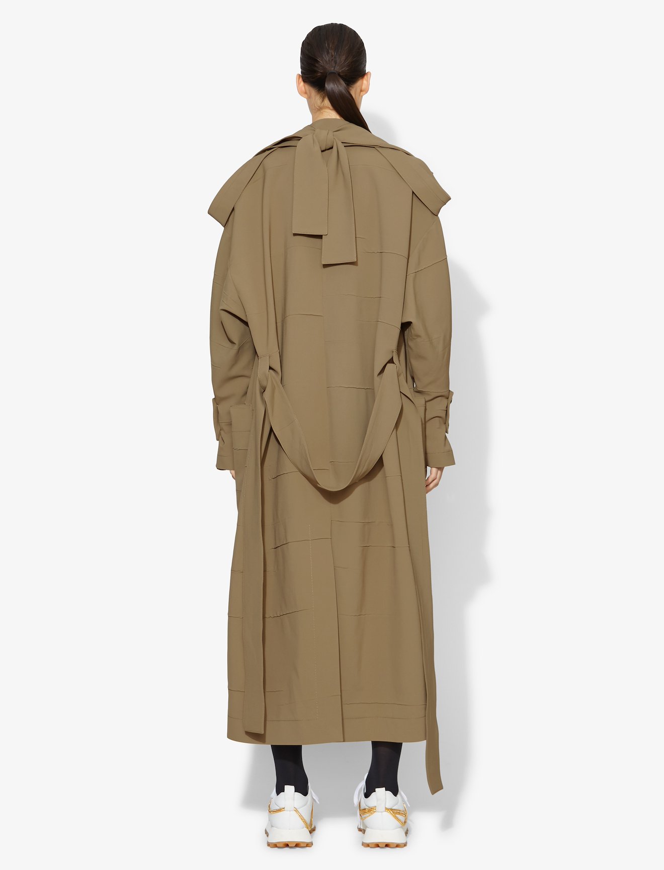 Crinkle Pleat Trench Coat #2