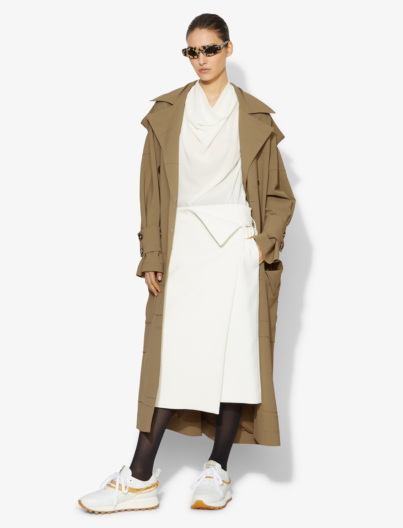 Crinkle Pleat Trench Coat #5