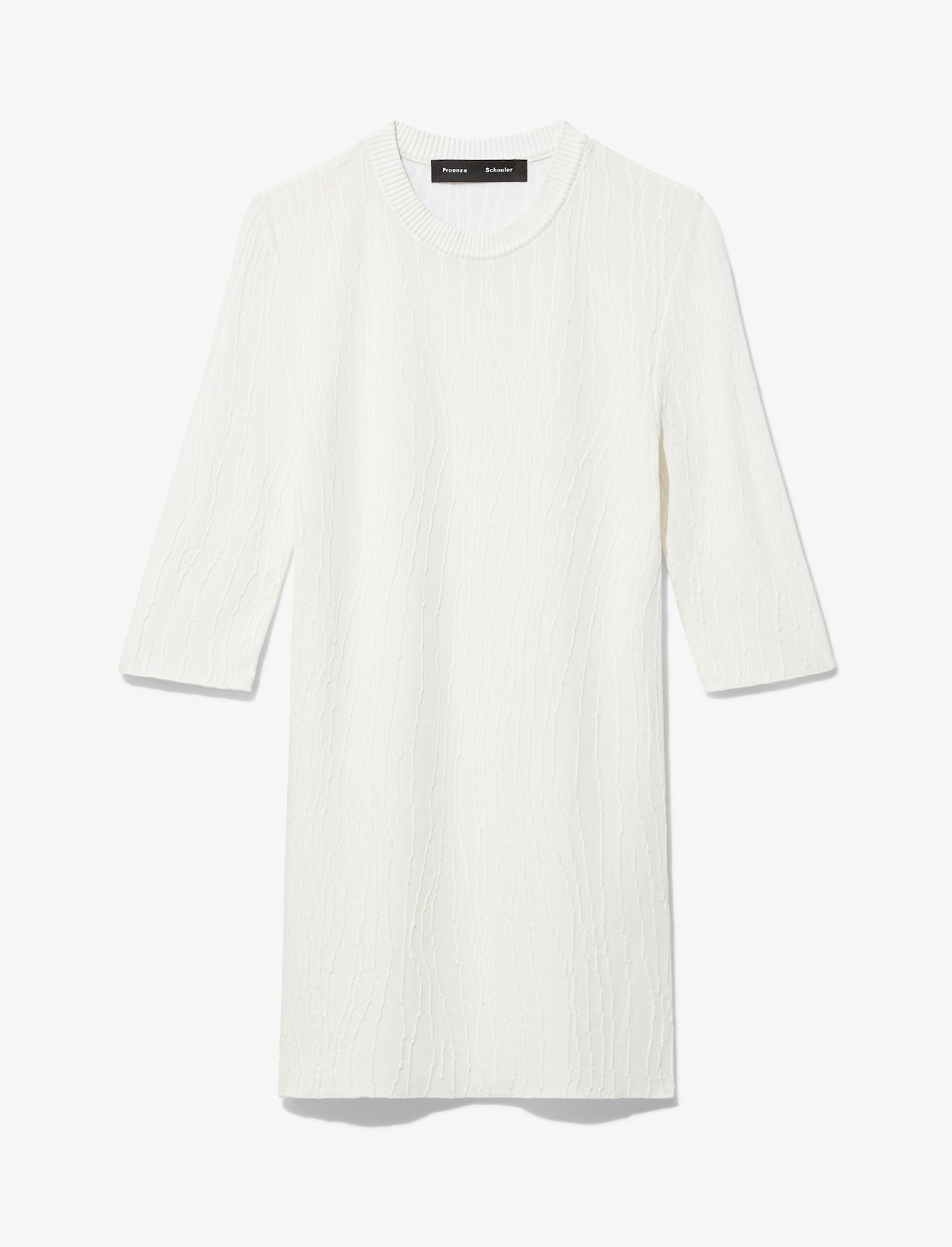 Crinkle Texture Crewneck Knit Top #4