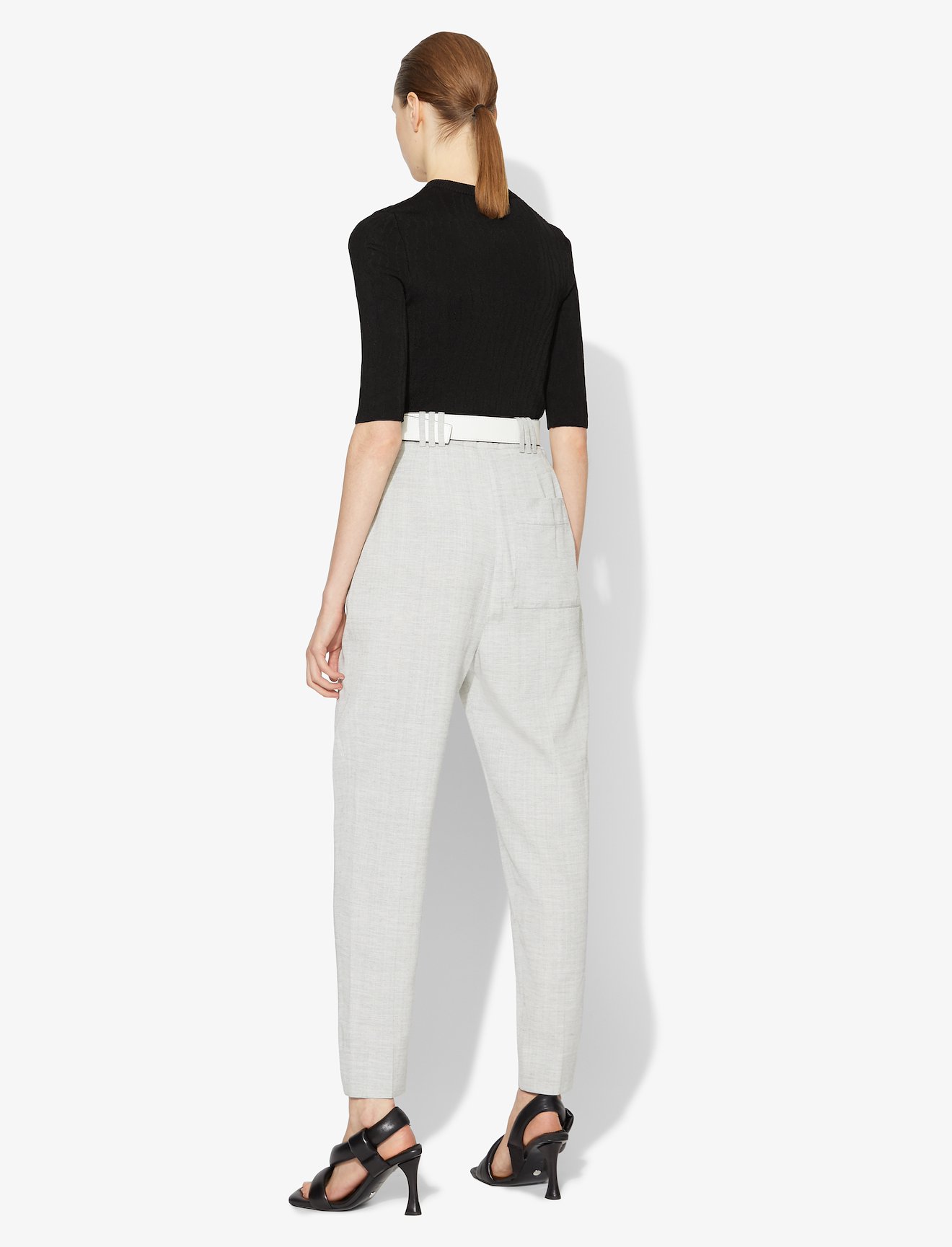 Crinkle Texture Crewneck Knit Top #2