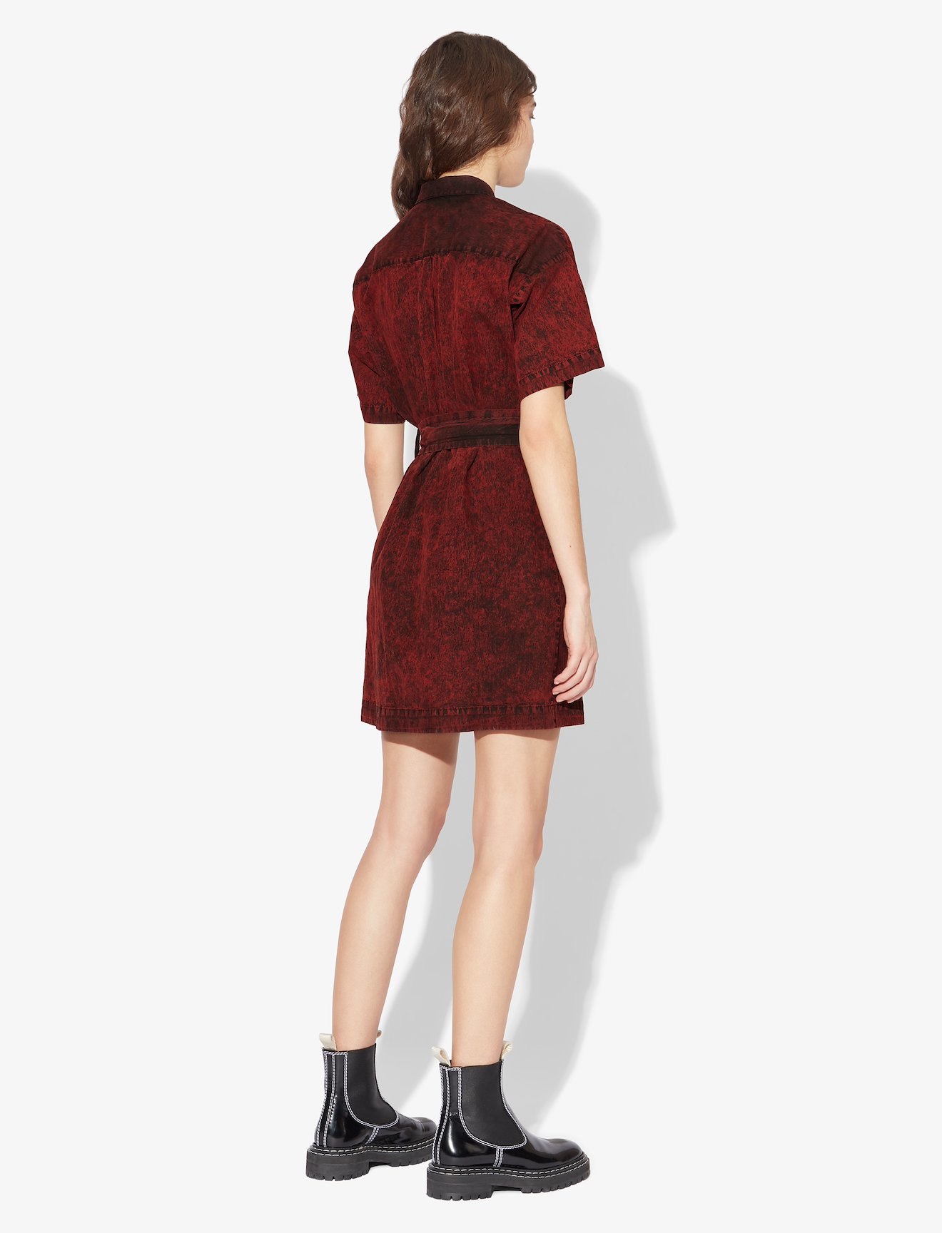 Crinkled Cotton Belted Dress #2
