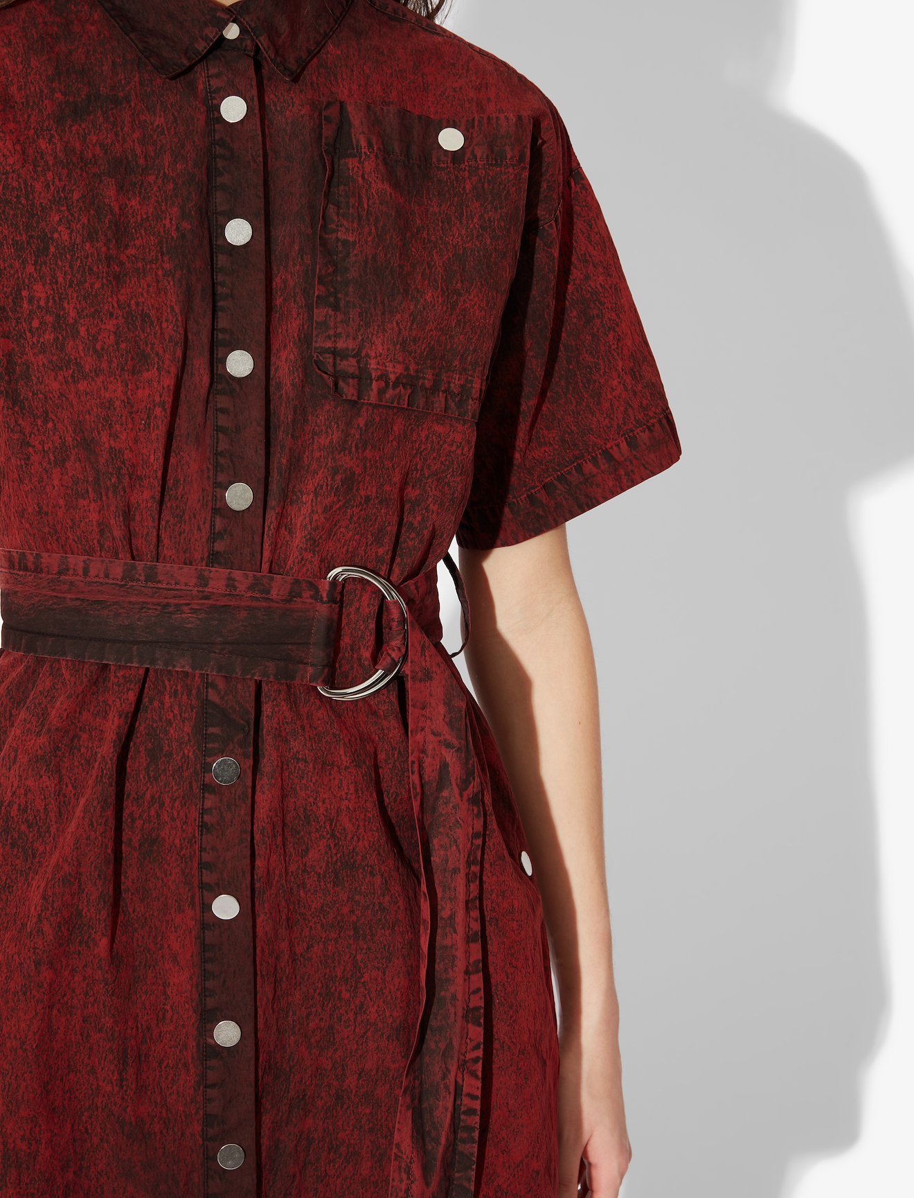 Crinkled Cotton Belted Dress #3