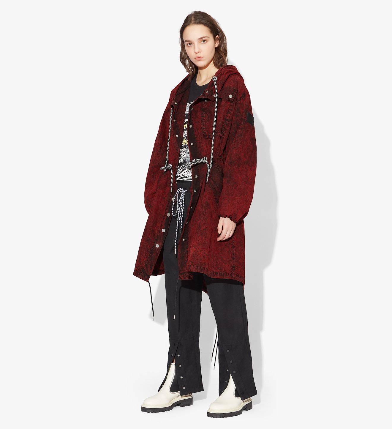 Crinkled Cotton Coat
