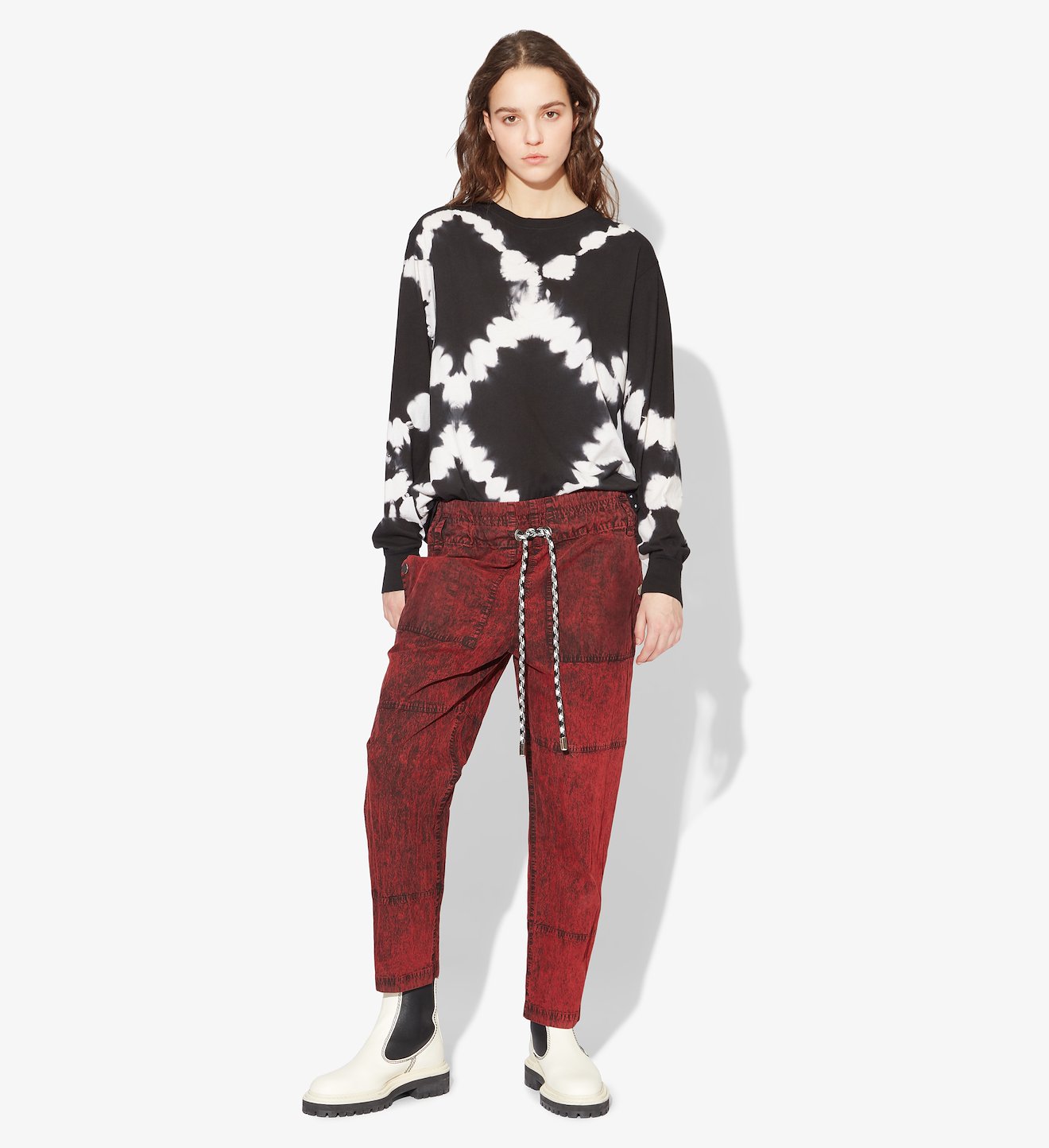 Crinkled Cotton Pants