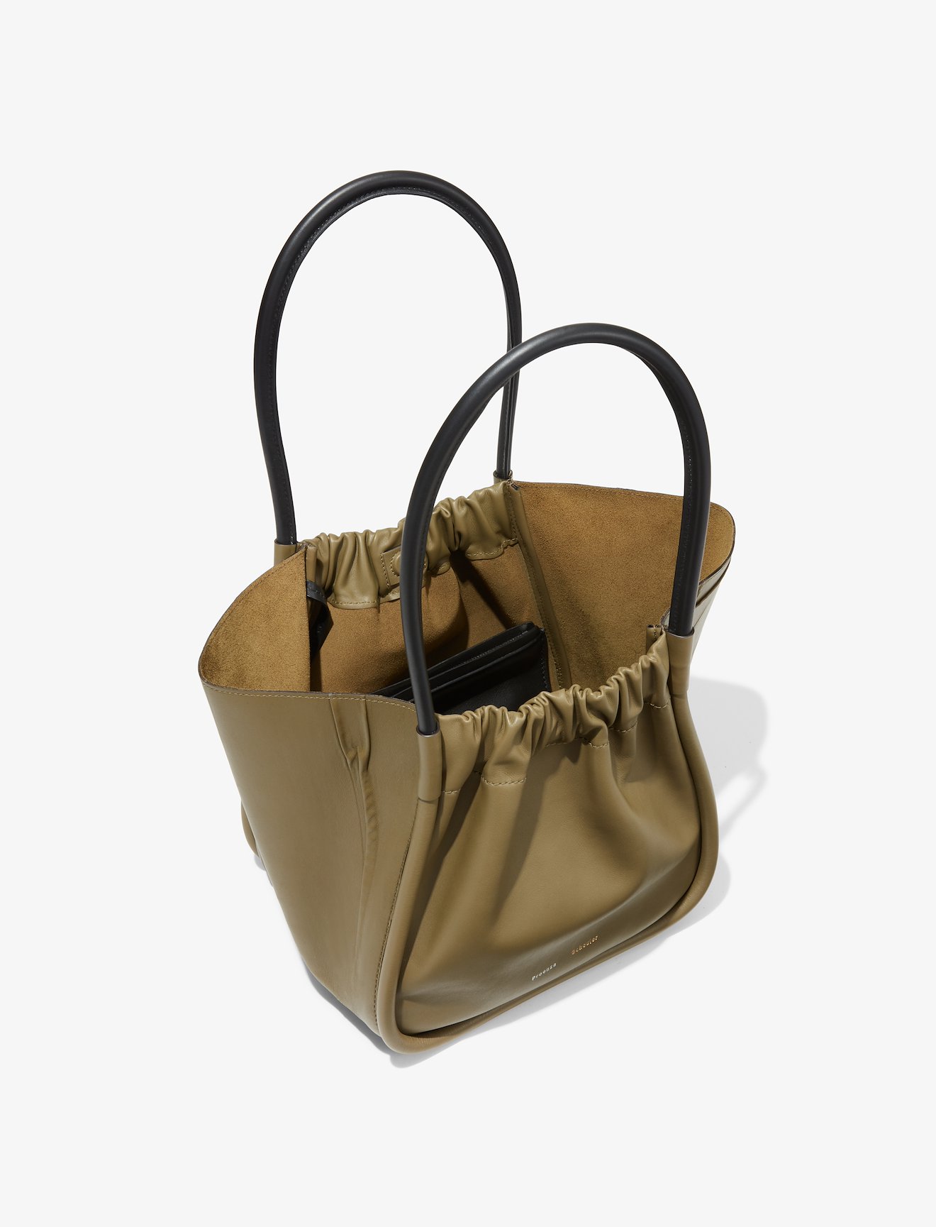 Crinkled Ruched L Tote #4