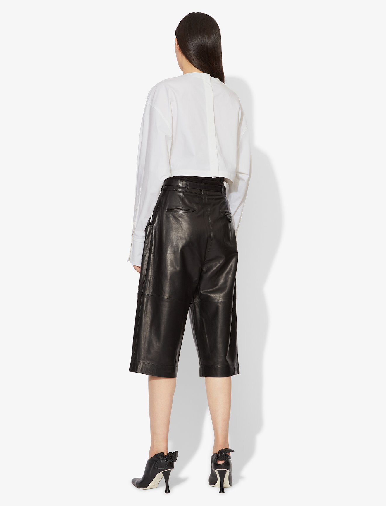 Crisp Cotton Cropped Pocket Top #2