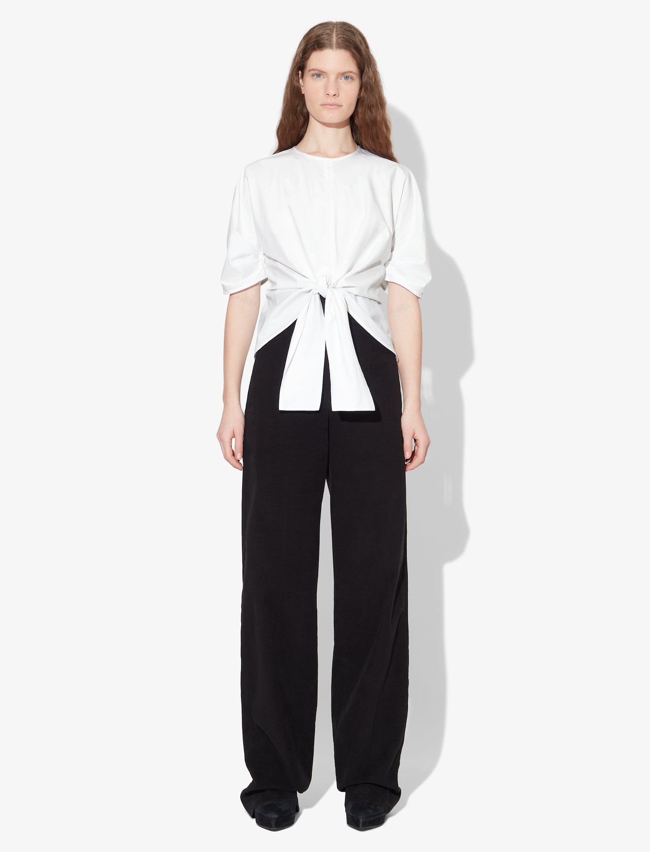 Crisp Poplin Tied Top #1
