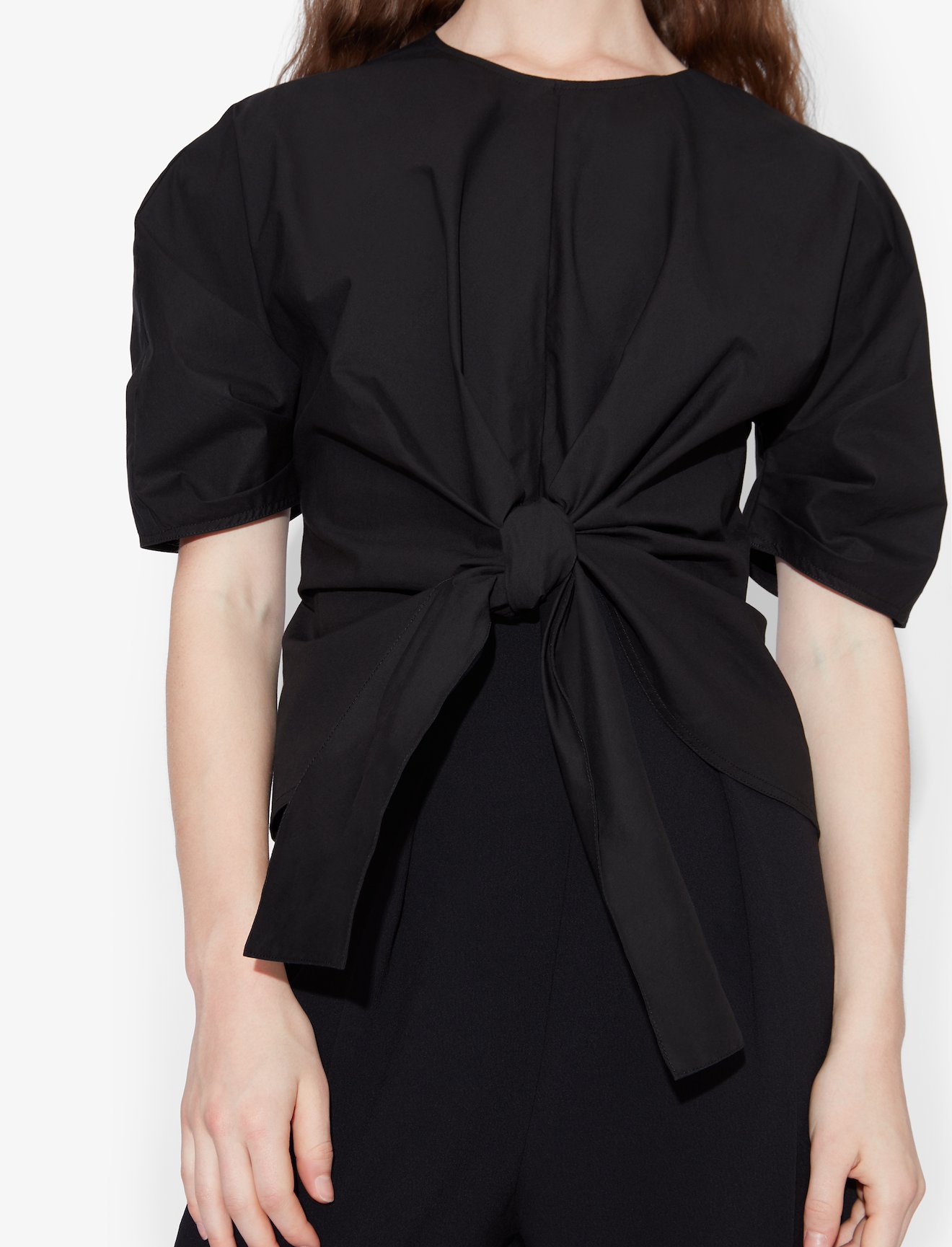 Crisp Poplin Tied Top #3