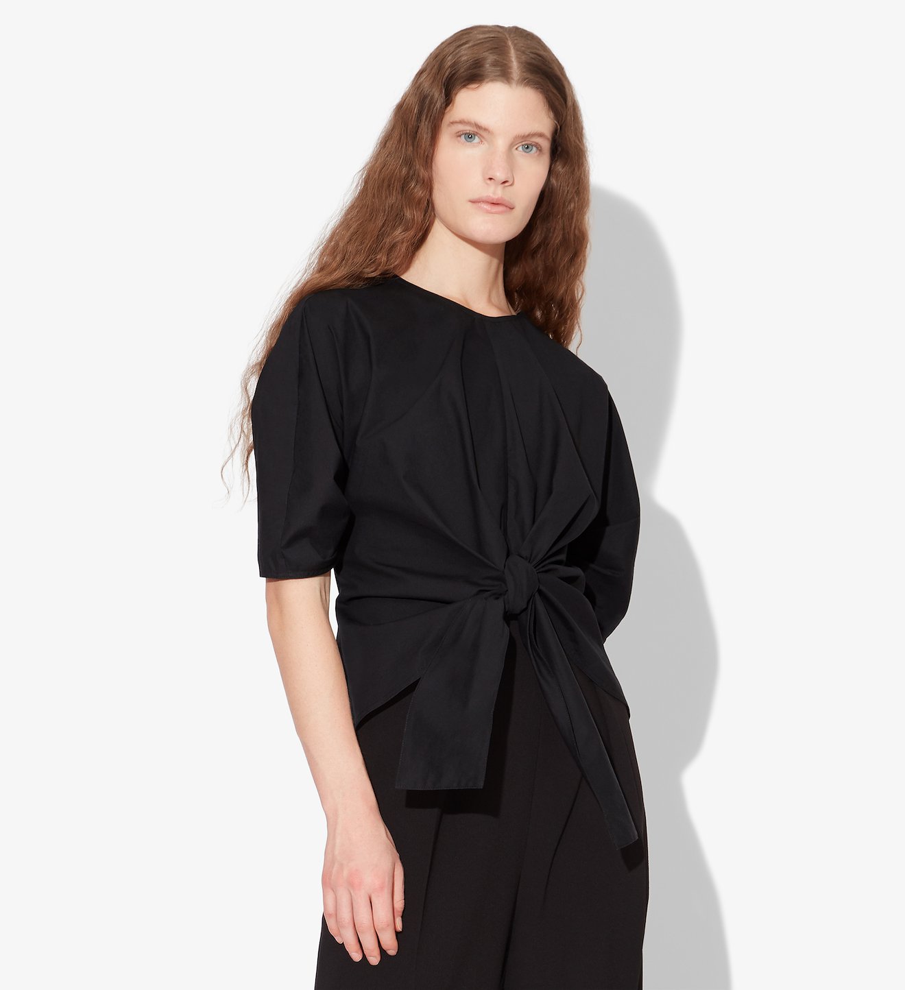 Crisp Poplin Tied Top