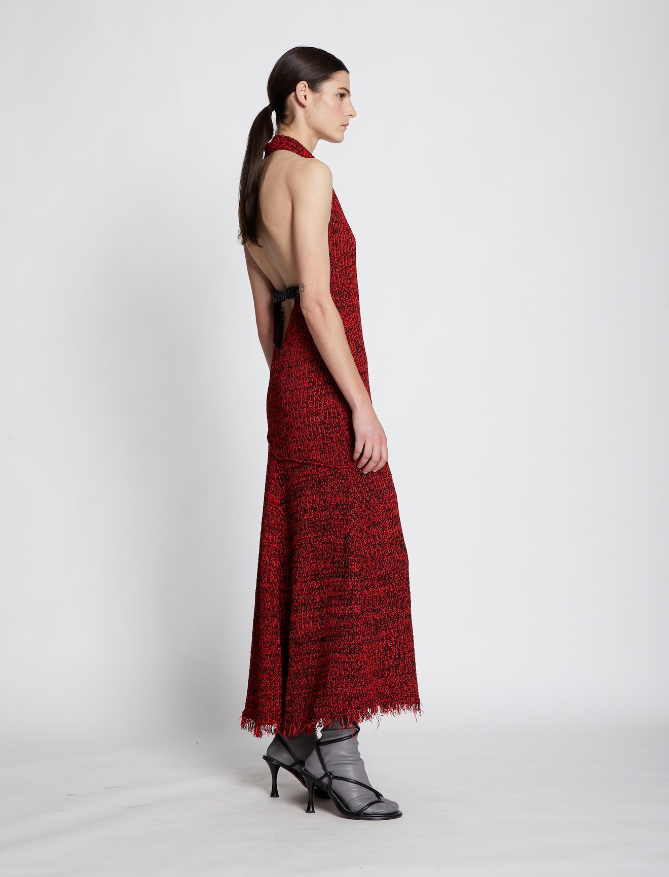 Crochet V-Neck Halter Dress #1