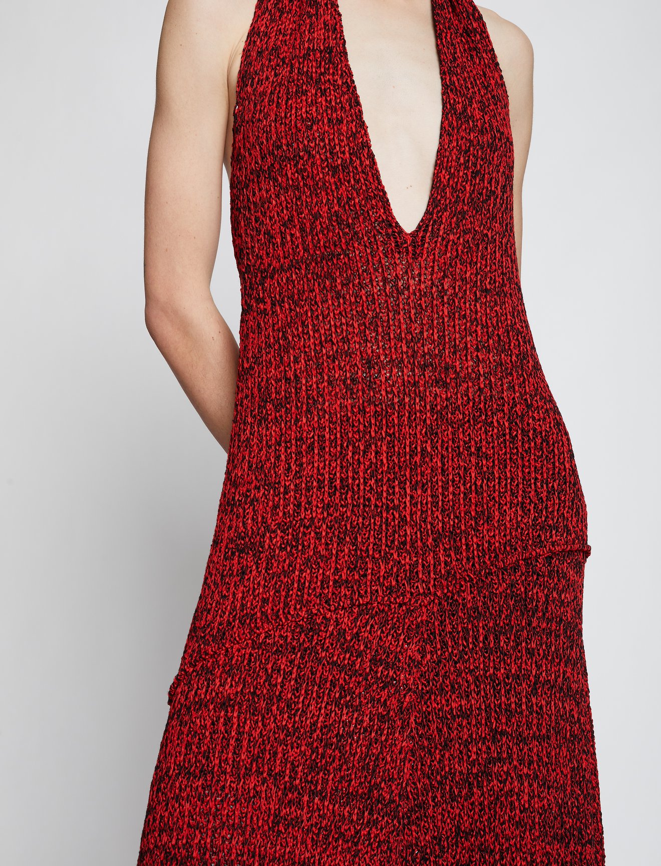 Crochet V-Neck Halter Dress #3