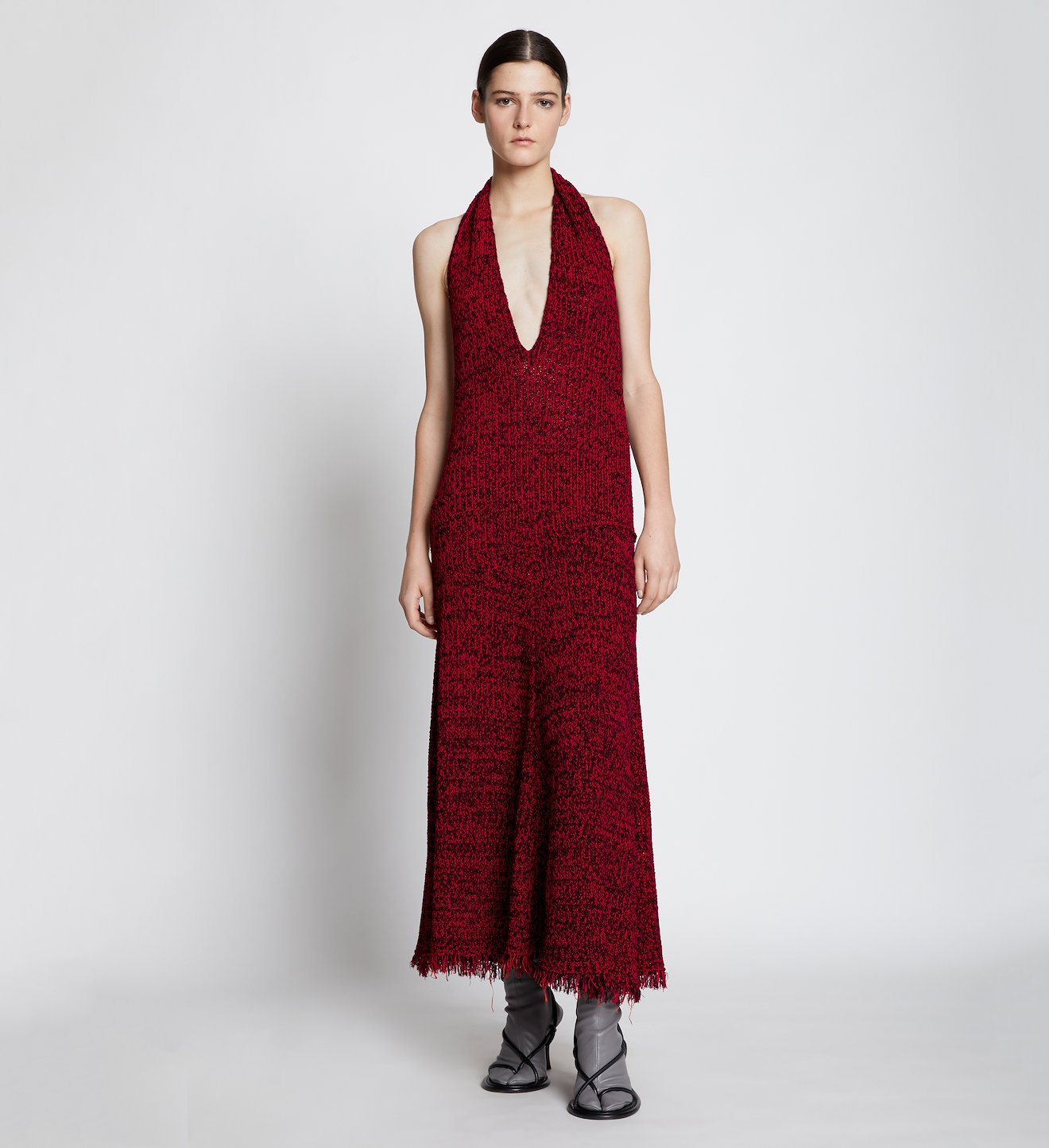 Crochet V-Neck Halter Dress
