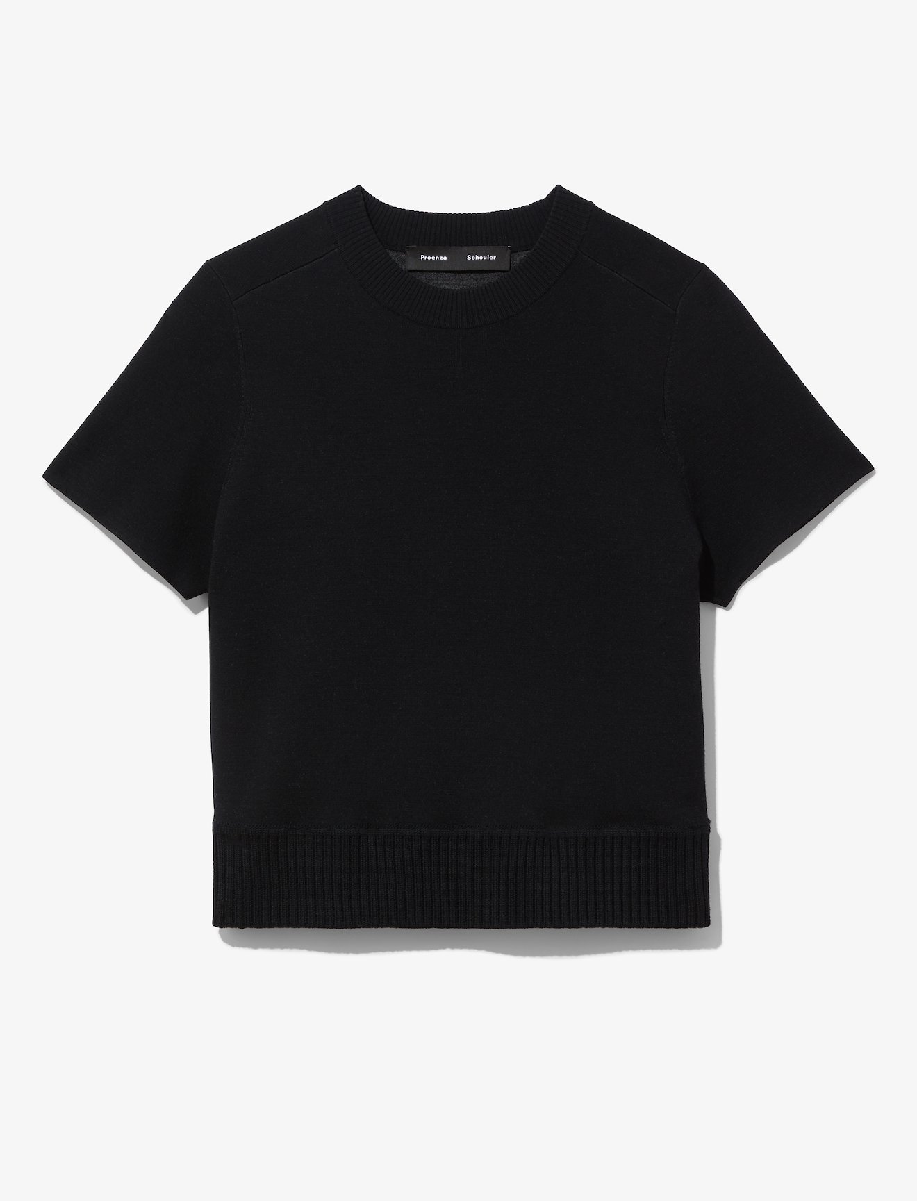 Cropped Merino Short Sleeve Crewneck #4