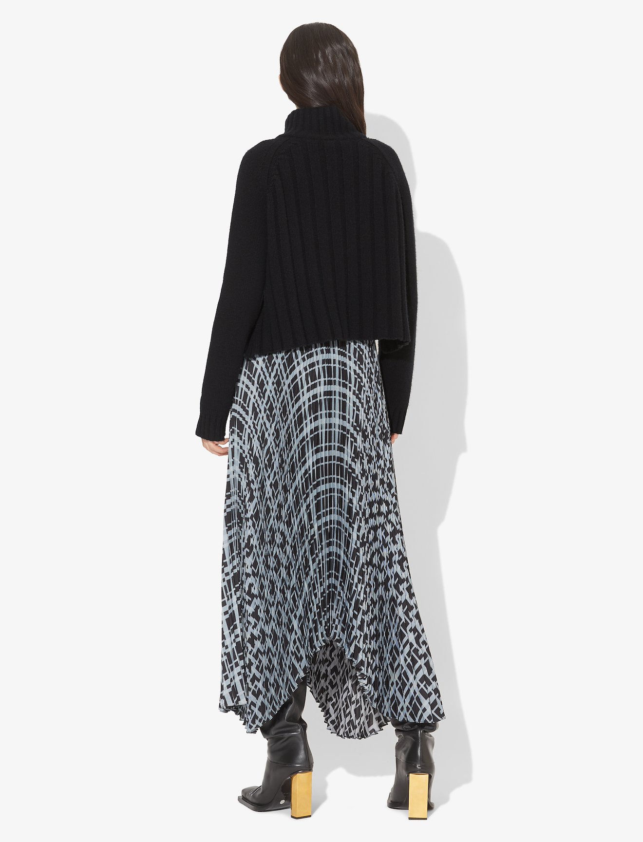 Cropped Wool Cashmere Turtleneck Sweater #2