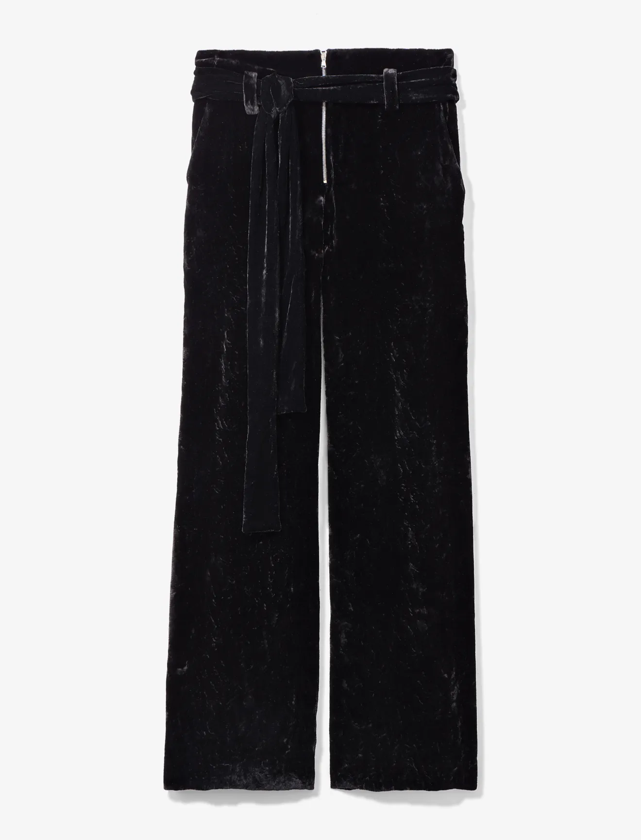 crushed velvet wide leg pants