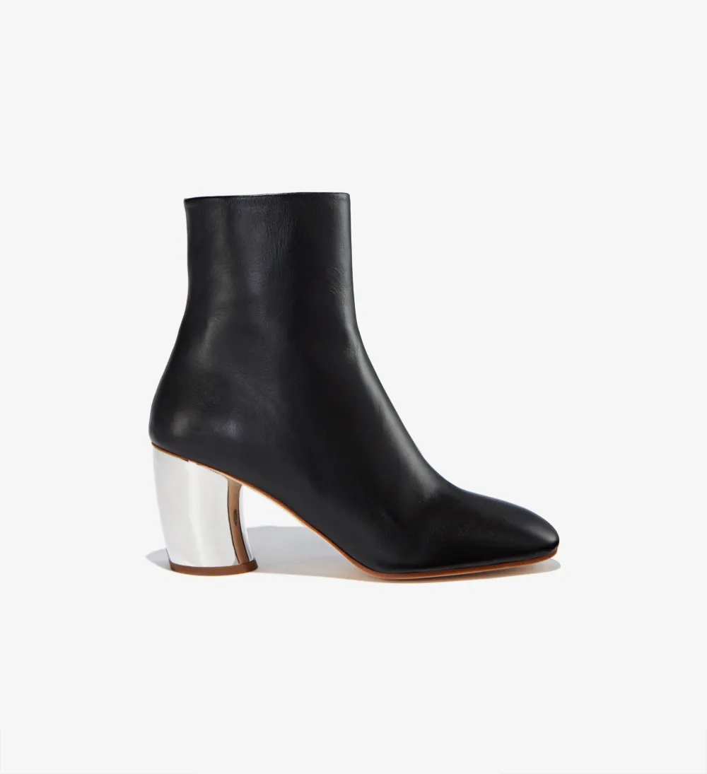 Curved Heel Ankle Boot