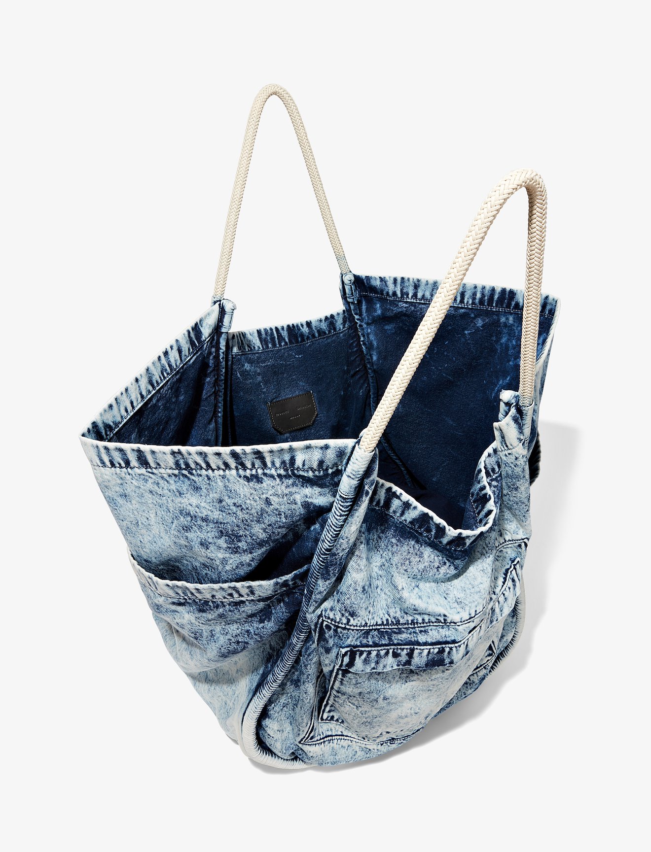 Dark Acid Denim XXL Tote #4
