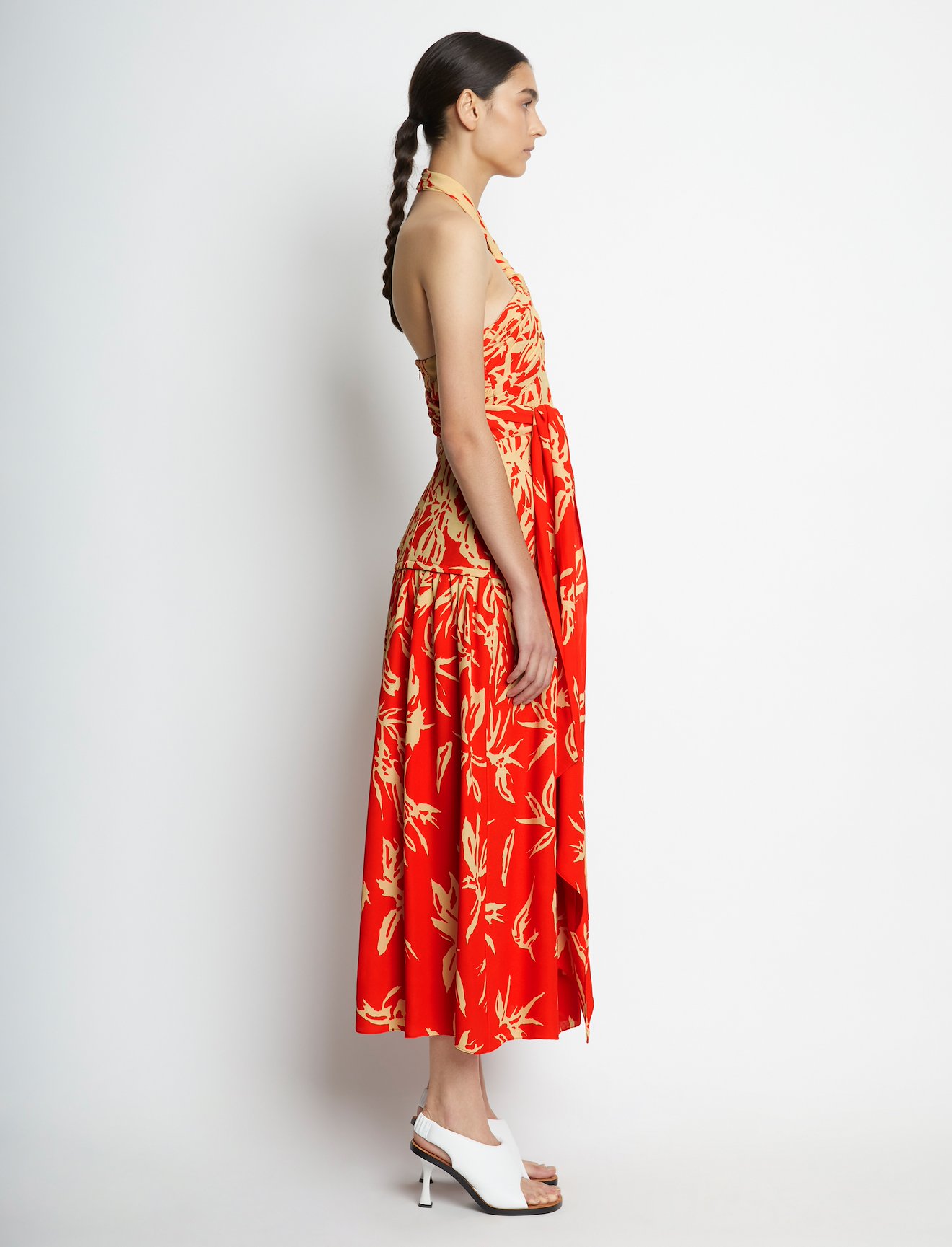Dégradé Floral Halter Dress #1