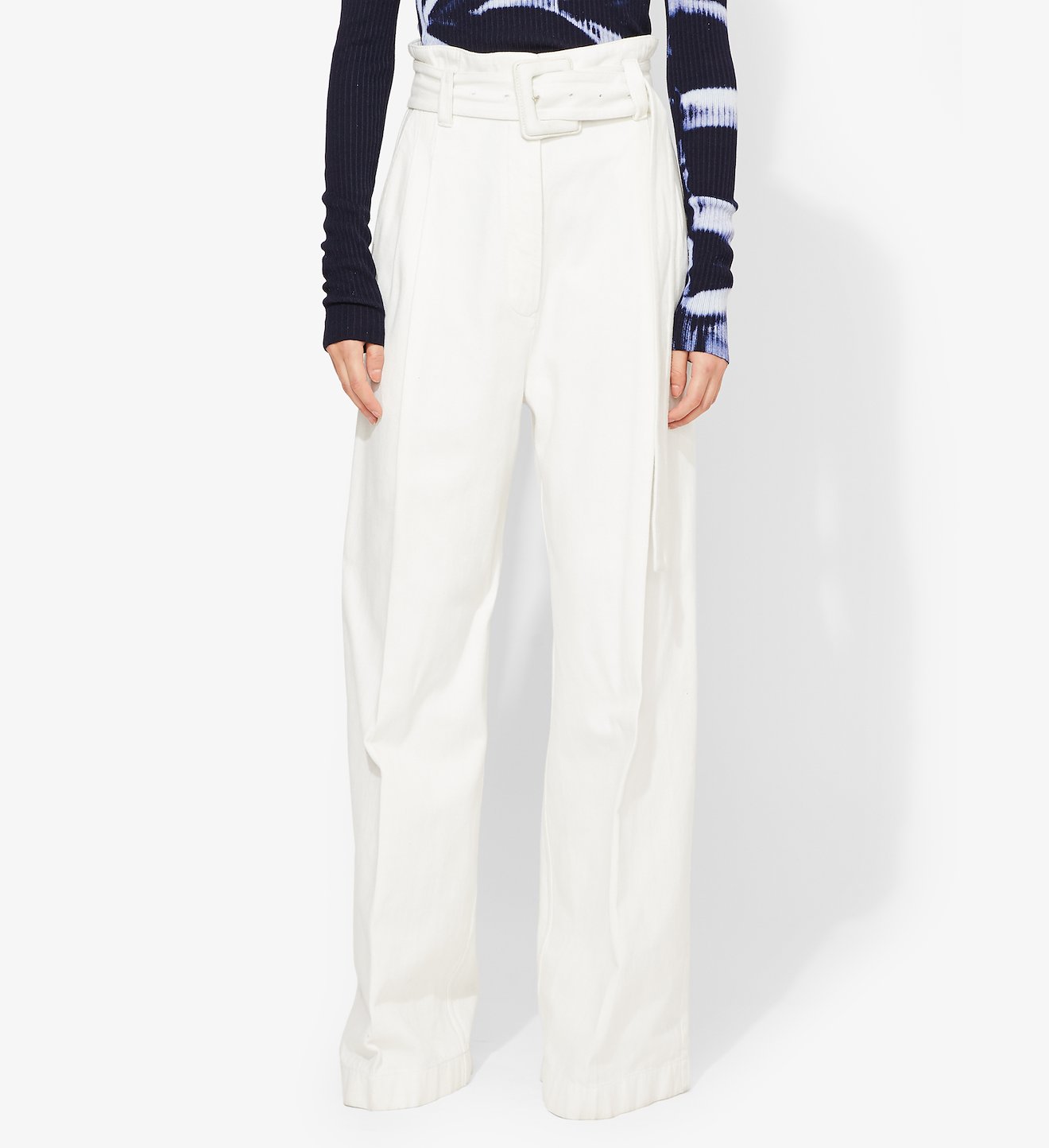 Denim Belted Pants