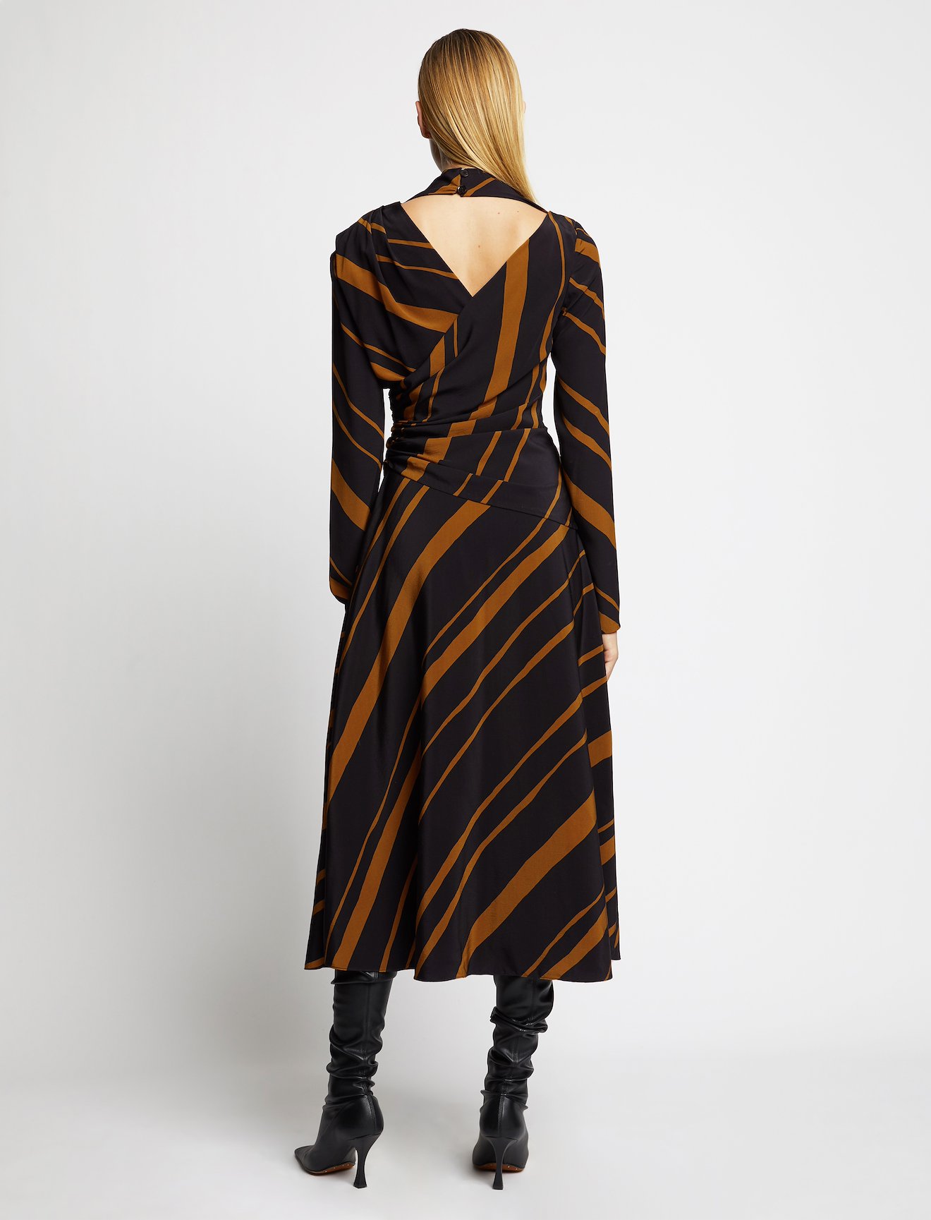 Diagonal Stripe Twisted Dress #2