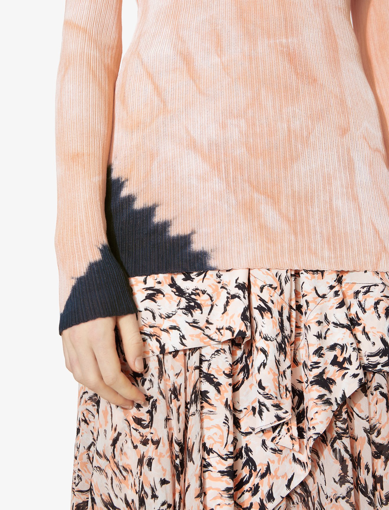 Dipped Tie Dye Knit Top #3