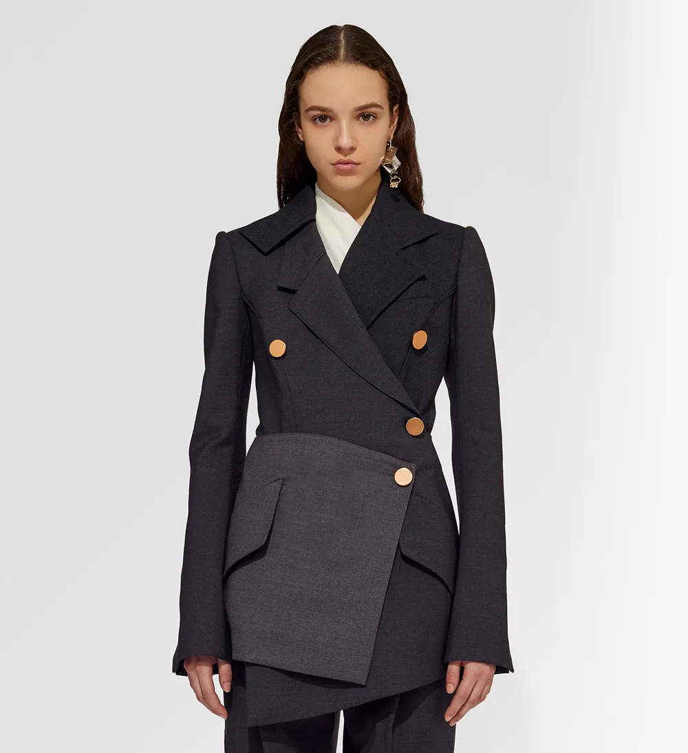 Double Breasted Wrap Blazer