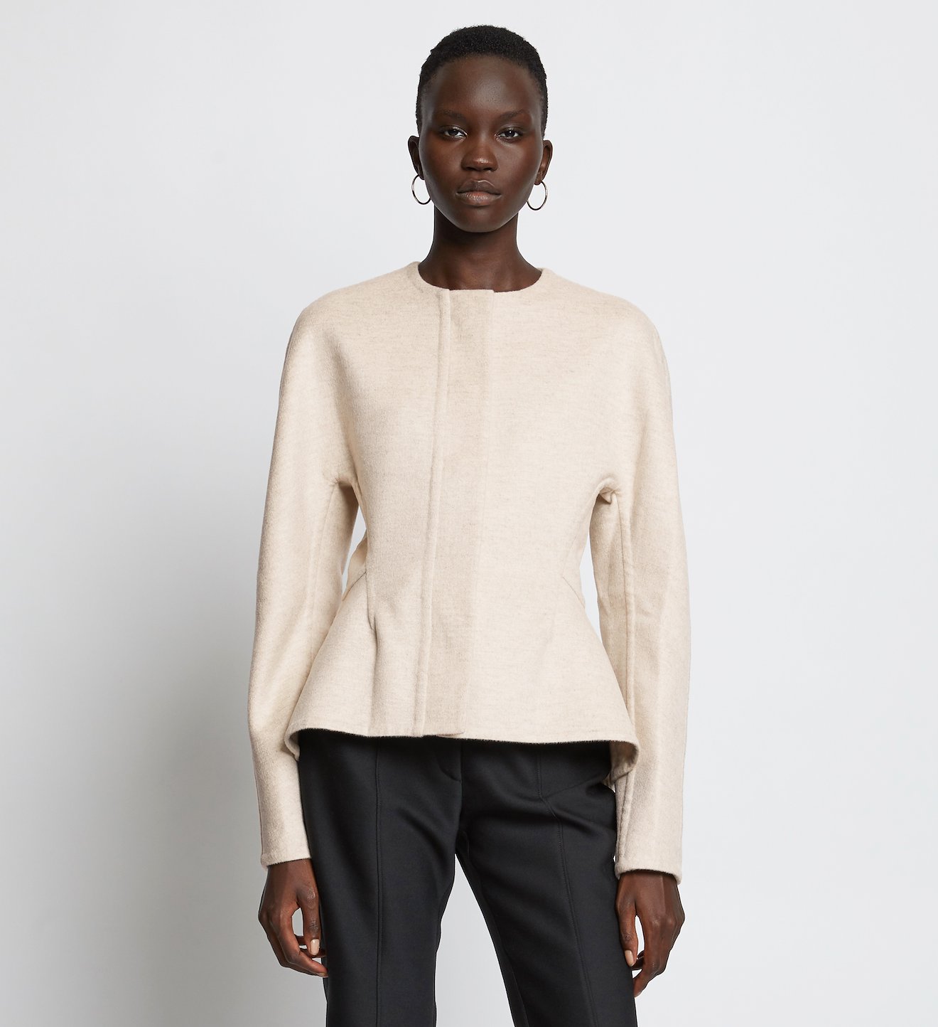 Double Face Nipped Waist Jacket